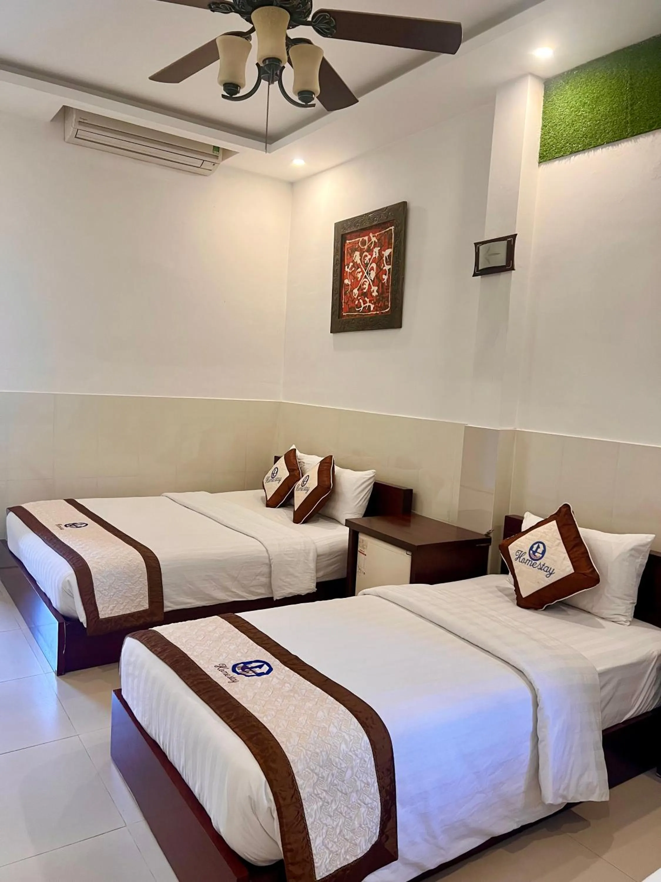 fireplace, Bed in Hoi An Ngo Homestay