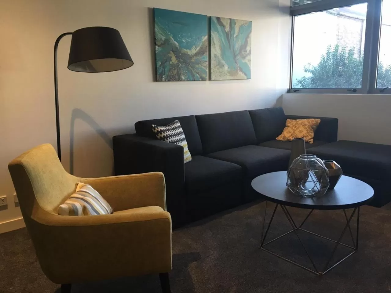 Living room in Silkari Suites at Chatswood