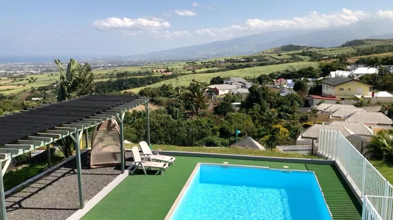 Pool View in Hôtel Le Soleil Couchant