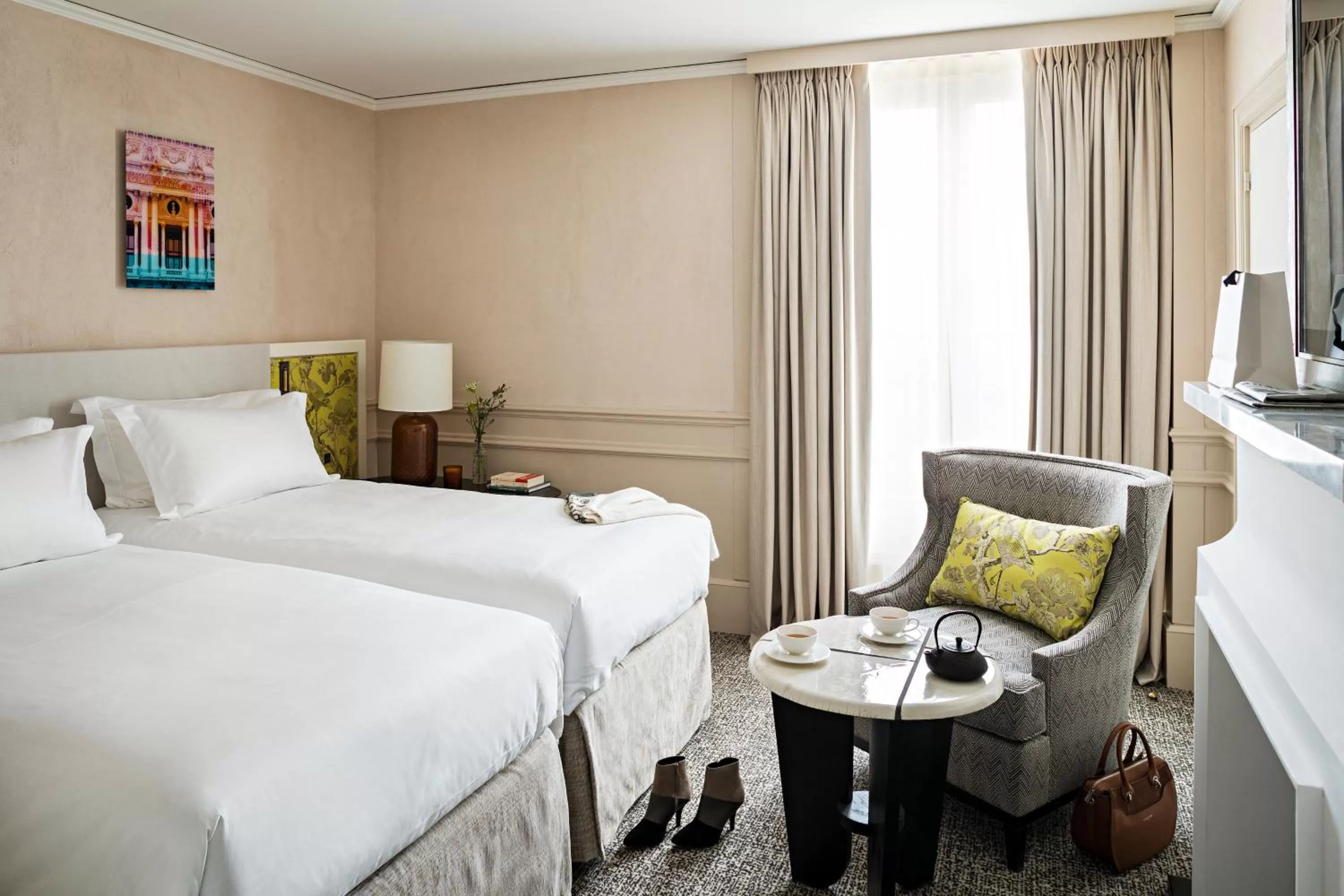 Photo of the whole room, Bed in Sofitel Le Scribe Paris Opera