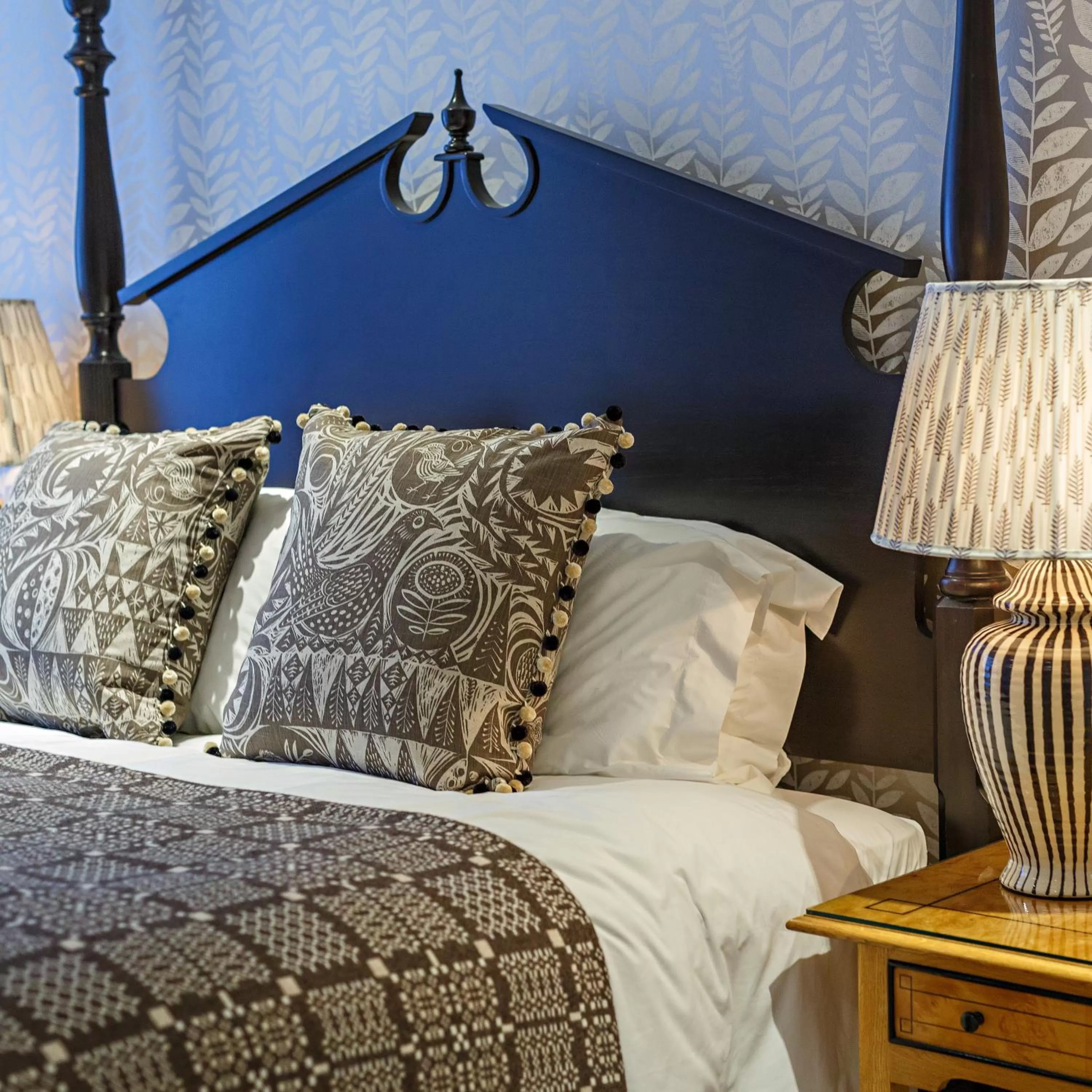 Decorative detail, Bed in The Assembly House in central Norwich
