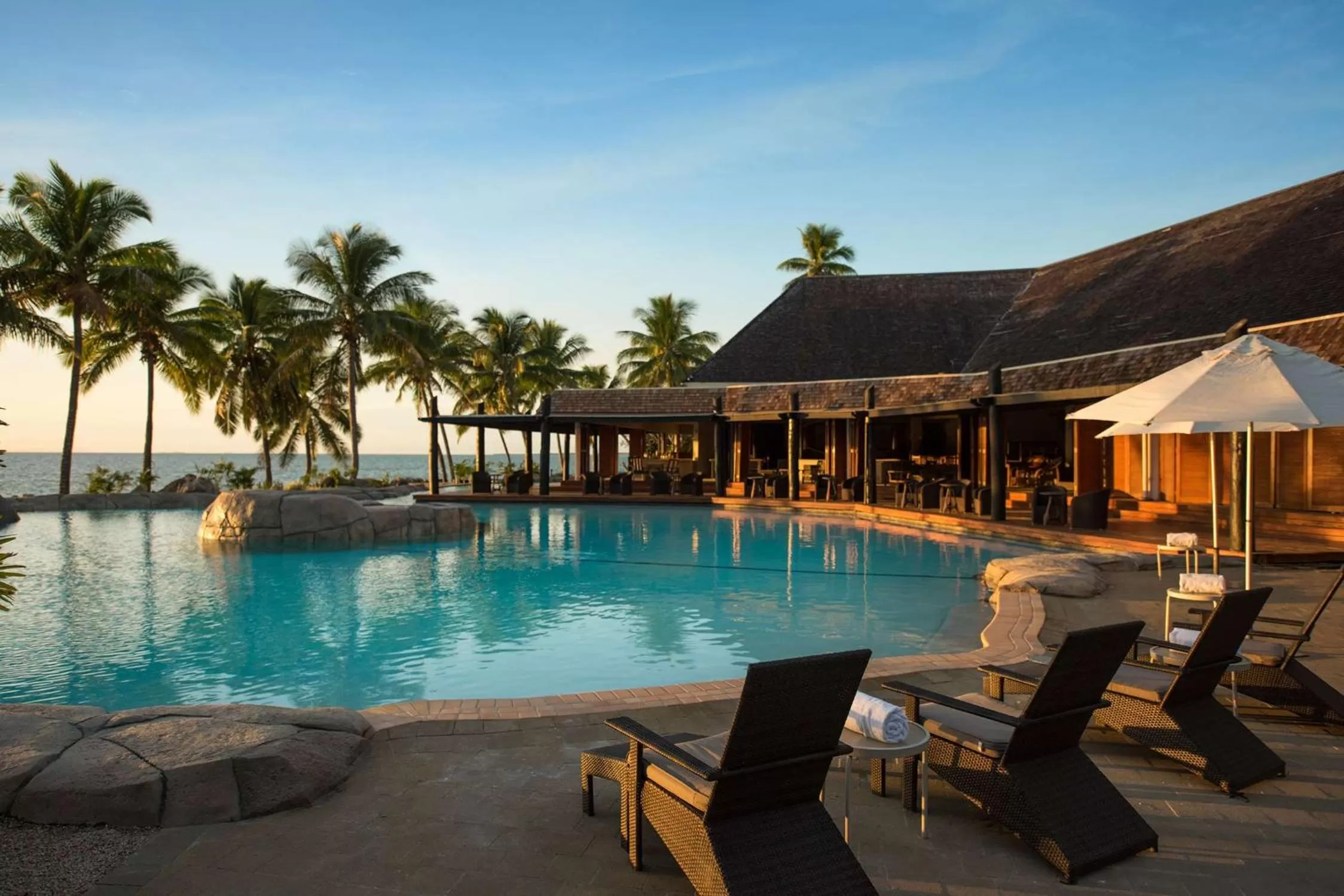 Pool view in DoubleTree by Hilton Fiji - Sonaisali Island