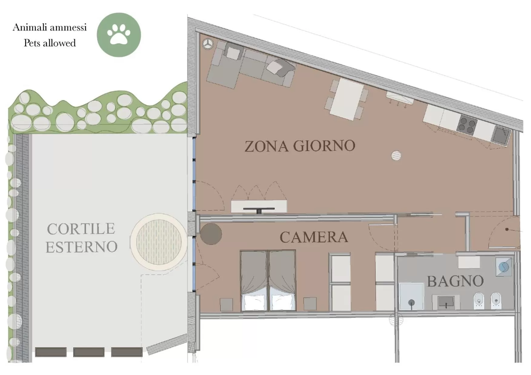 Floor plan in Aldeia Bianca Village