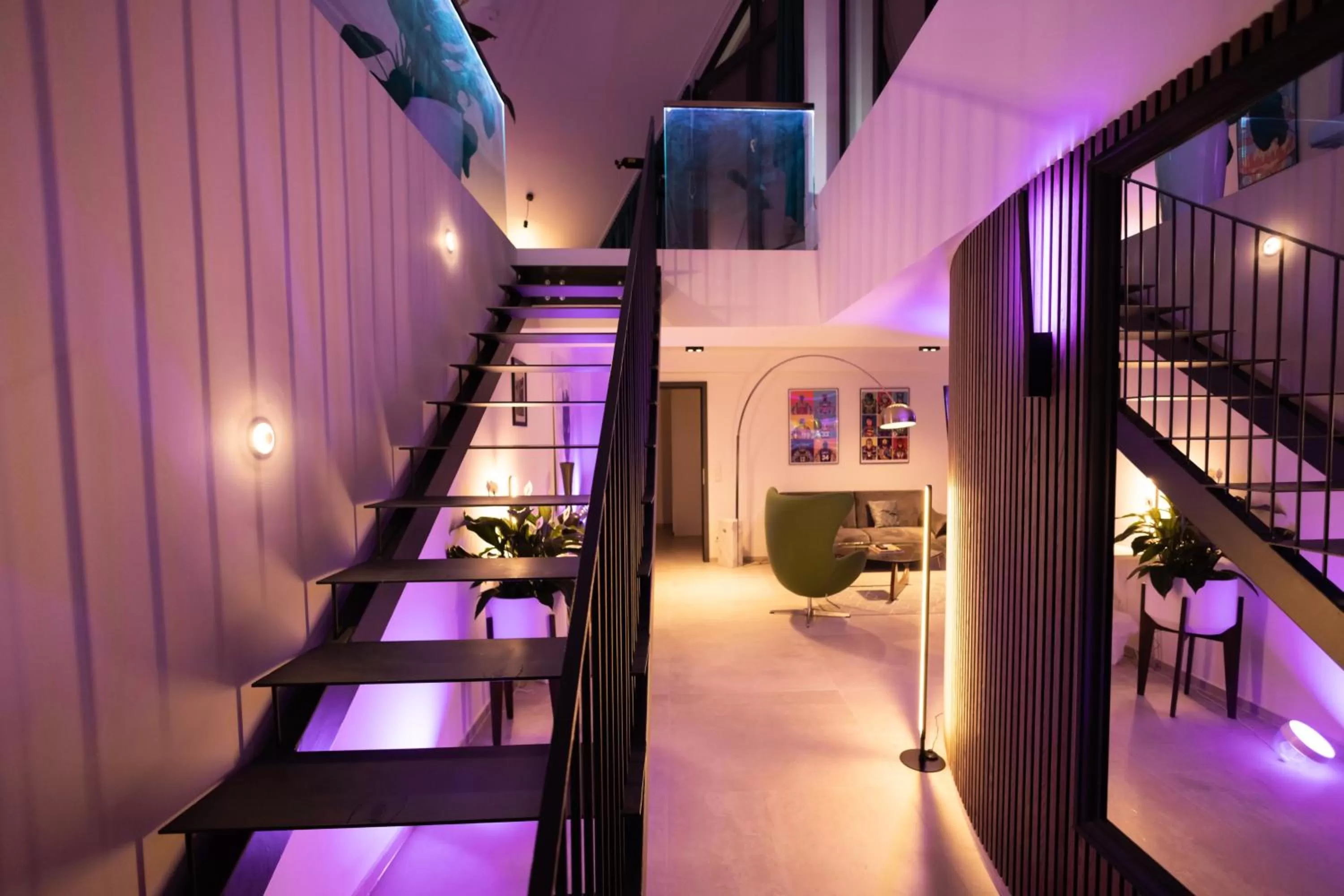 Living room, Bed in Eco Smart Apartments Premium City