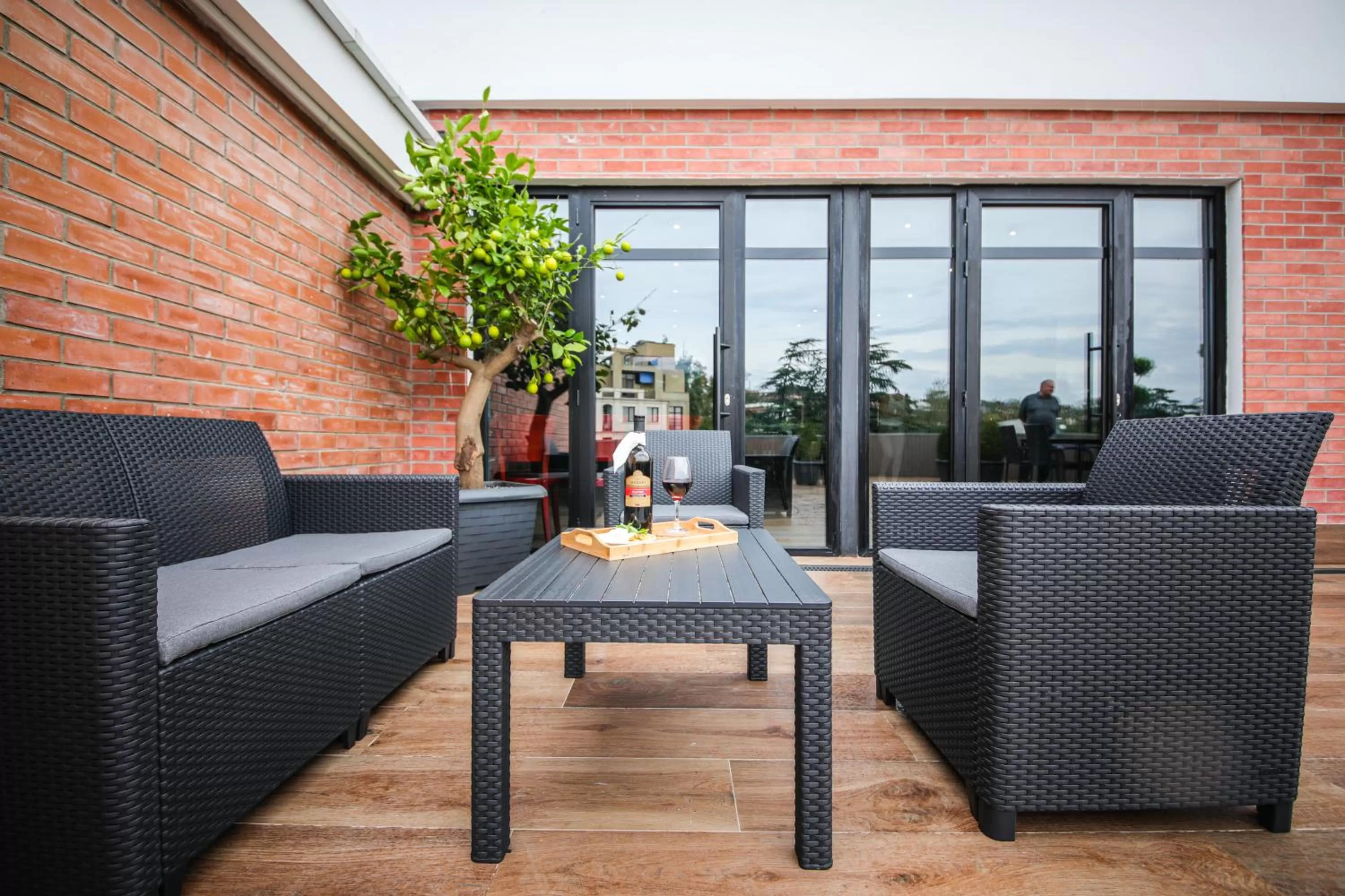 Balcony/Terrace in Hotel InnDigo in Kutaisi