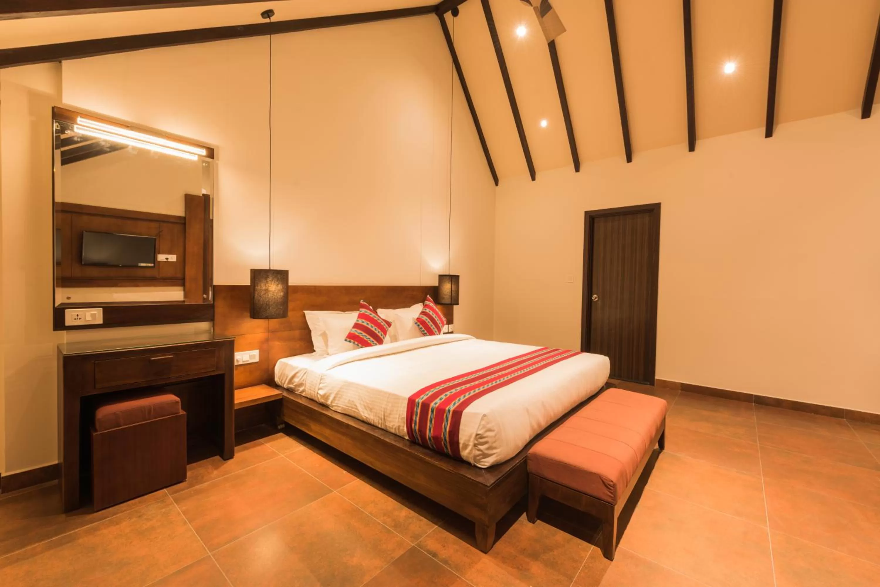 Bed in Trivers Resort Munnar
