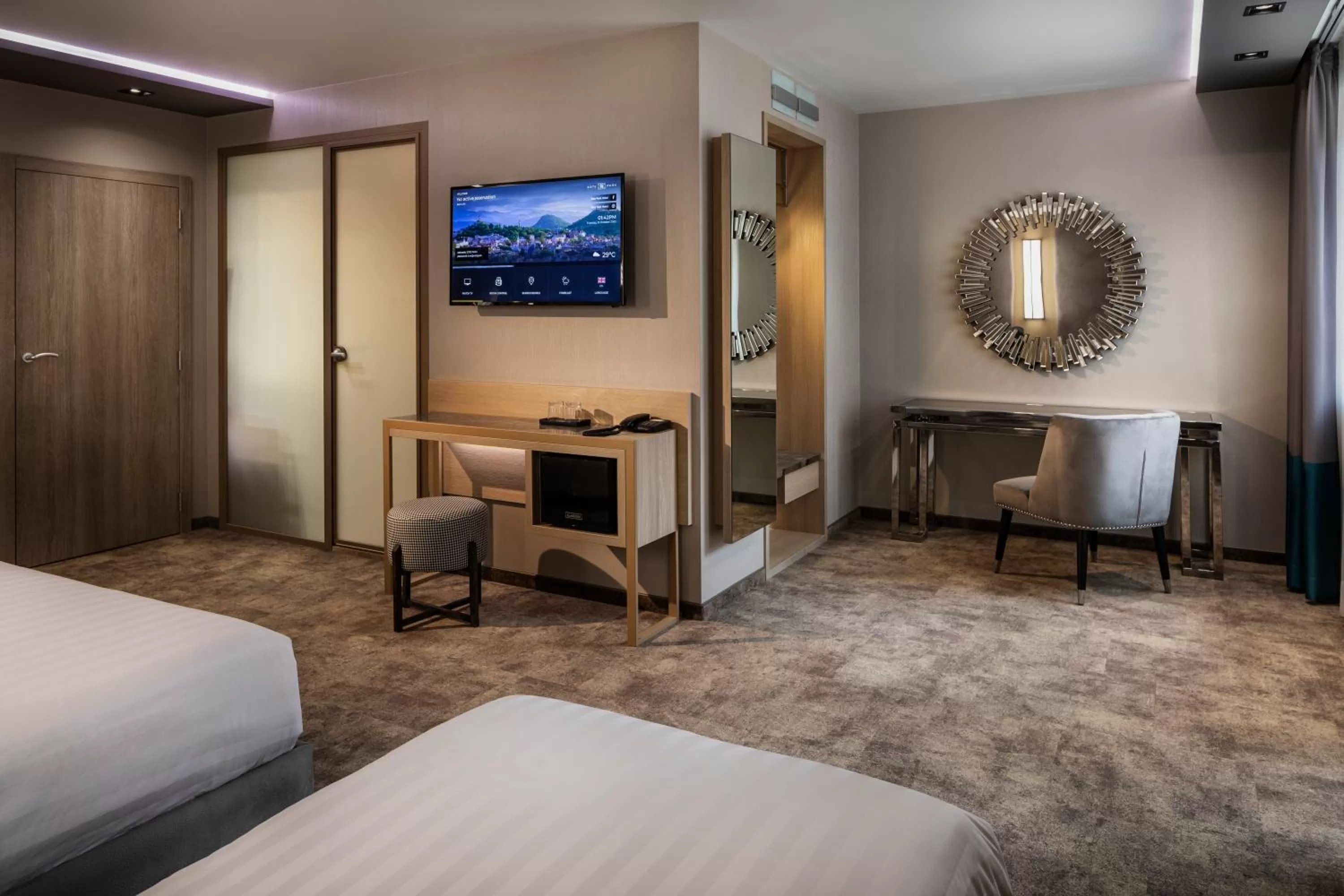 Photo of the whole room, Bed in -- ESTE PARK HOTEL -- part of Urban Chic Luxury Design Hotels - Parking & Compliments - next to Shopping & Dining Mall Plovdiv