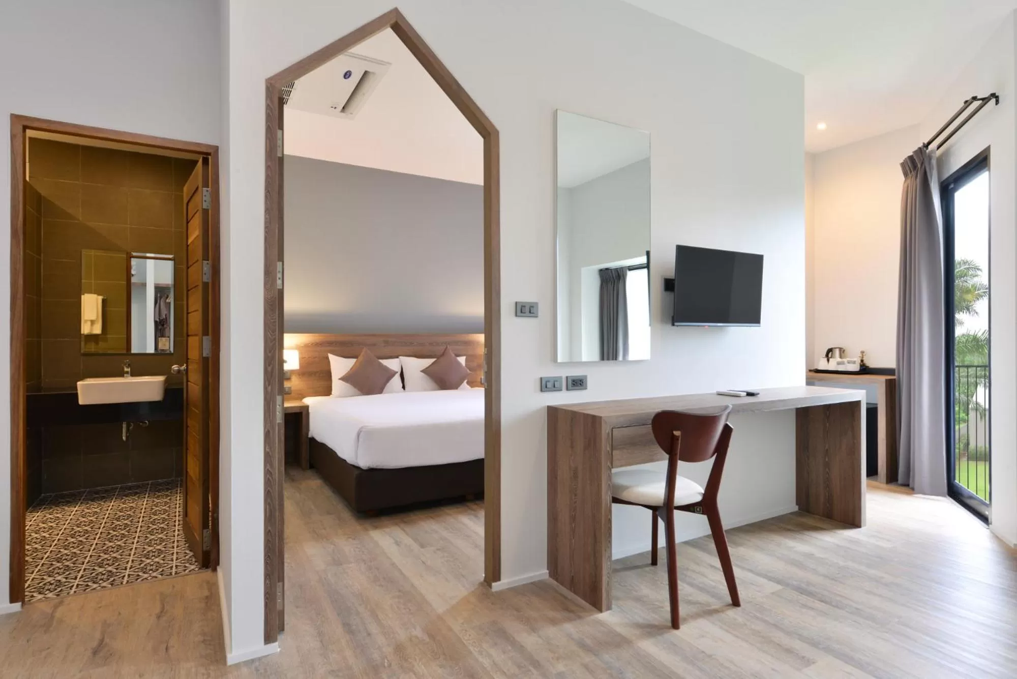 Bed in The Chill at Krabi Hotel