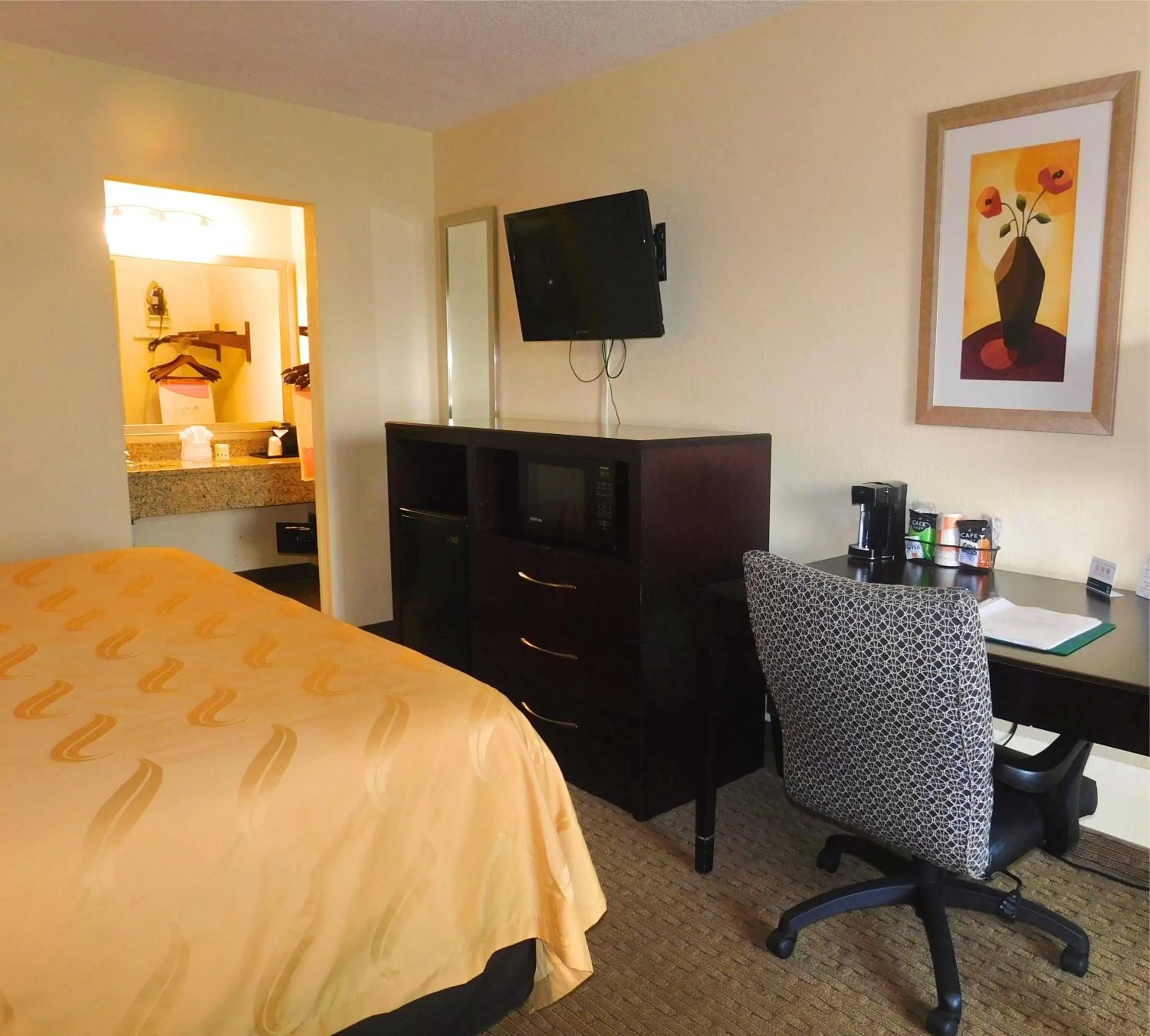 TV and multimedia, Bed in Quality Inn Jonesville I-77