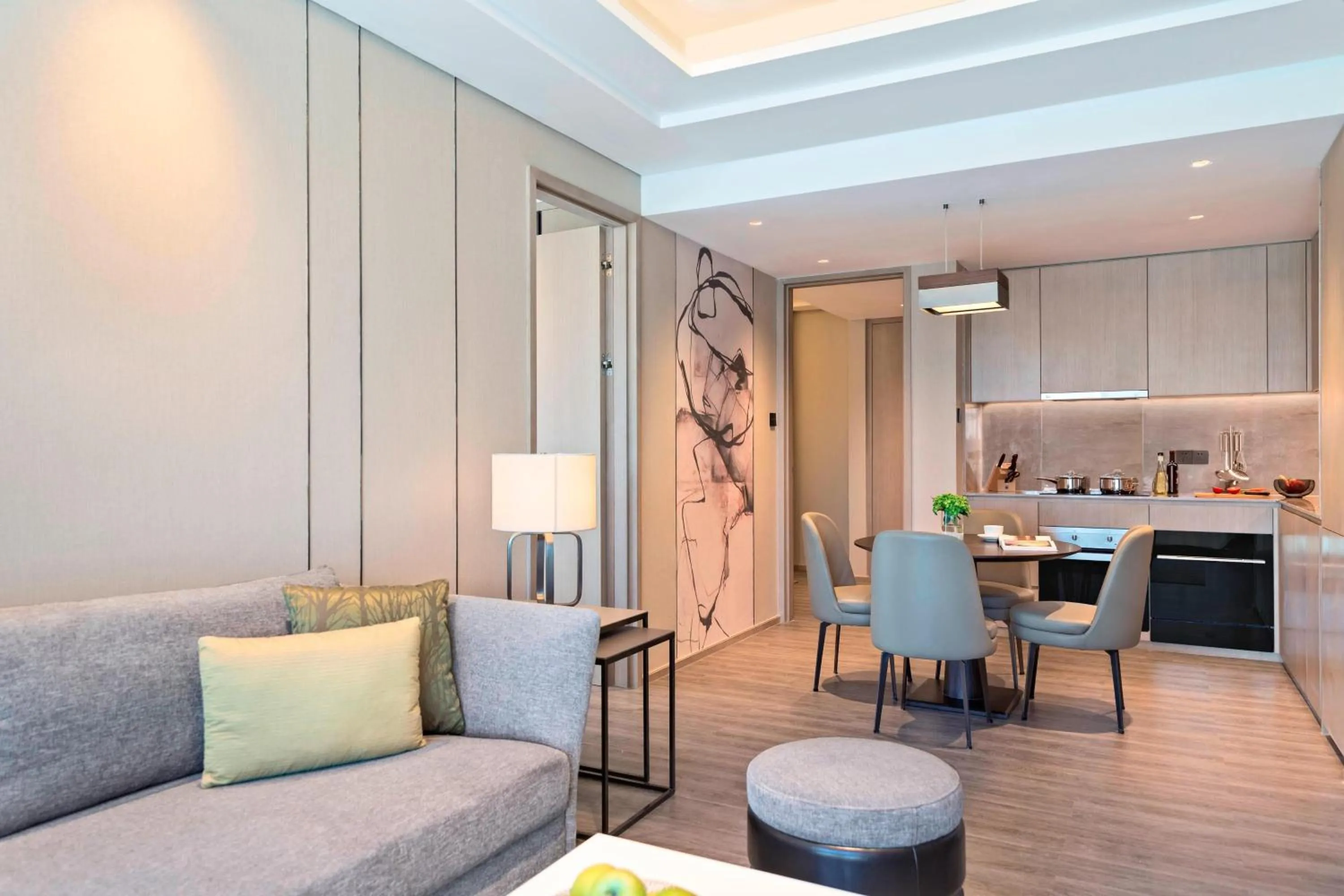 Living room in Marriott Executive Apartments Hangzhou Yuhang