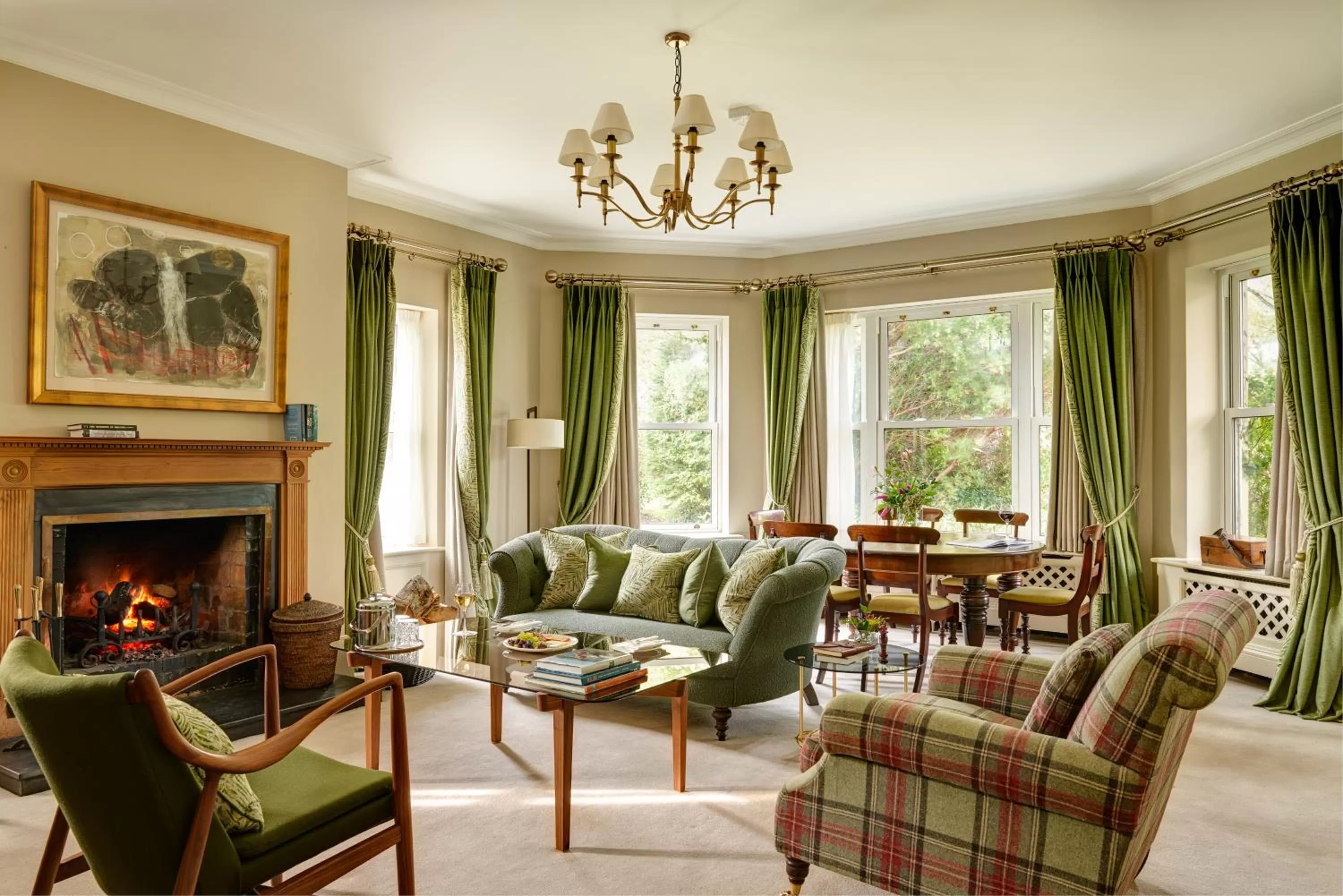 Living room in Sheen Falls Lodge