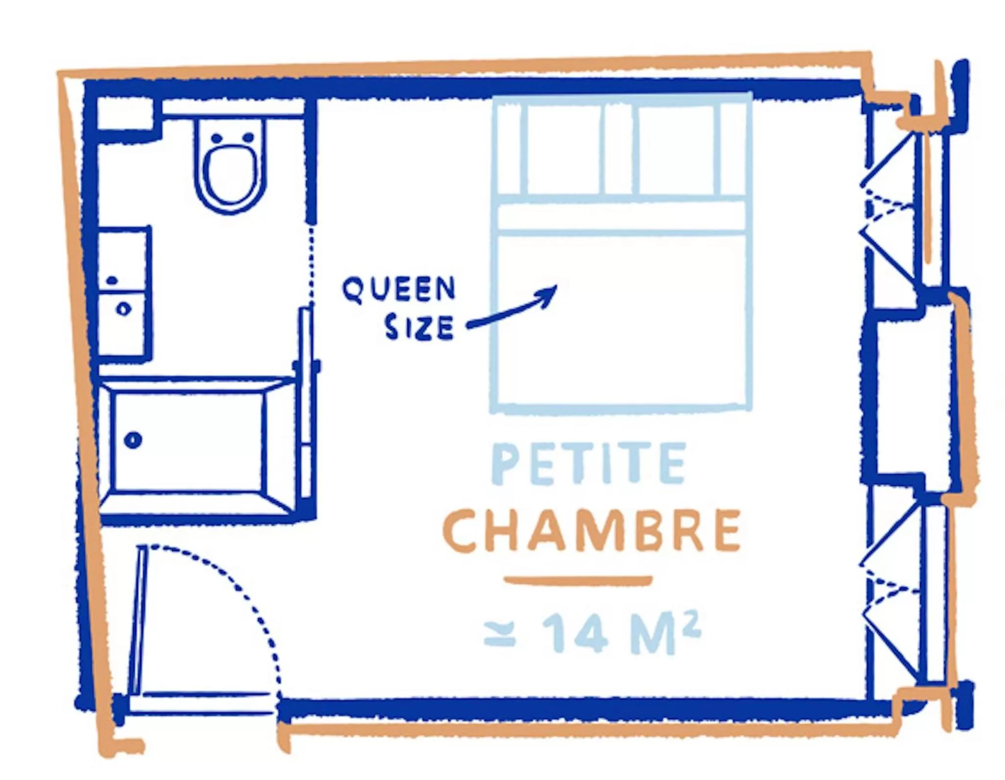 Floor plan in Hôtel La Nouvelle République & Hammam