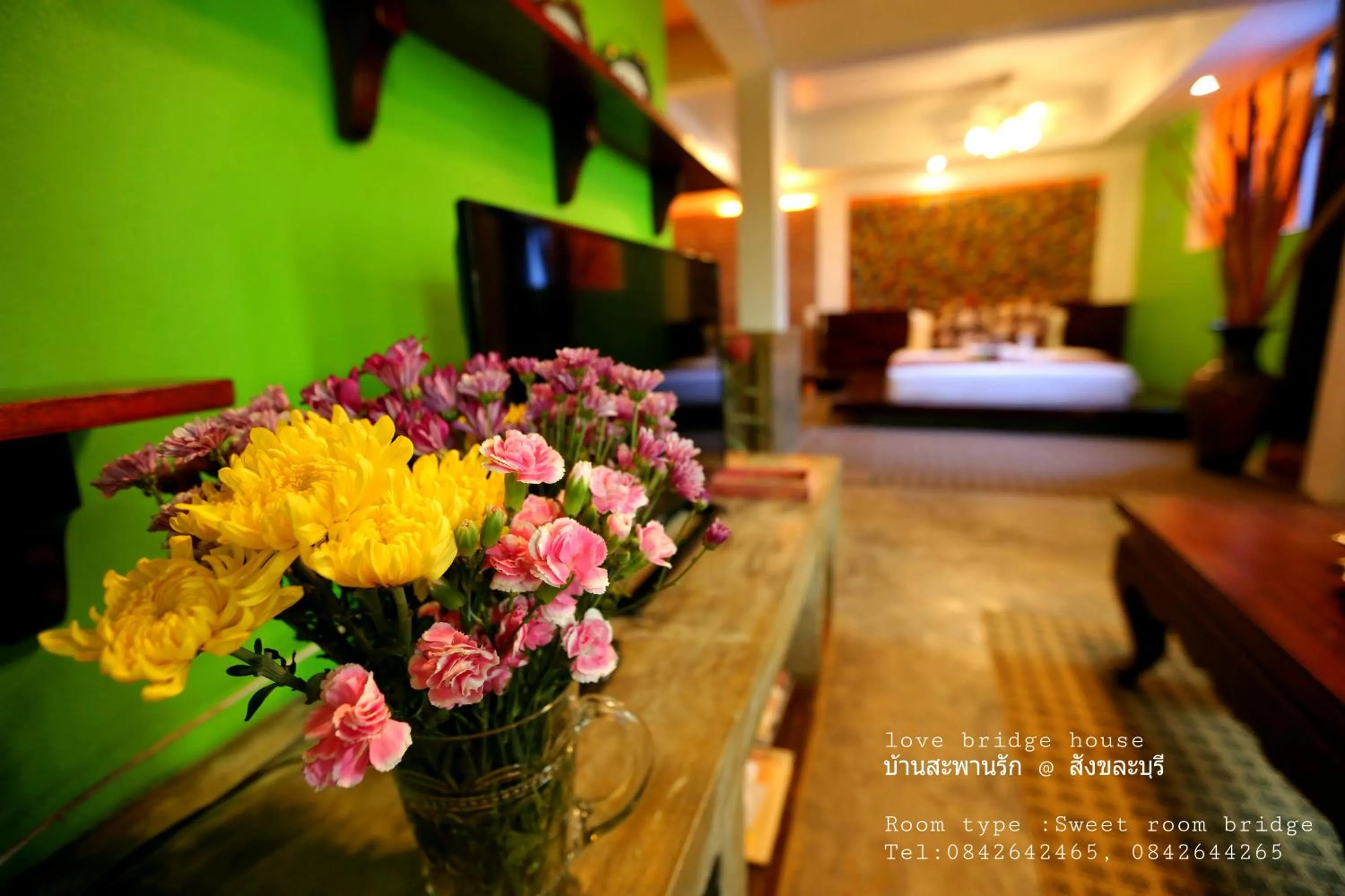 Bed in Love Bridge House บ้านสะพานรัก