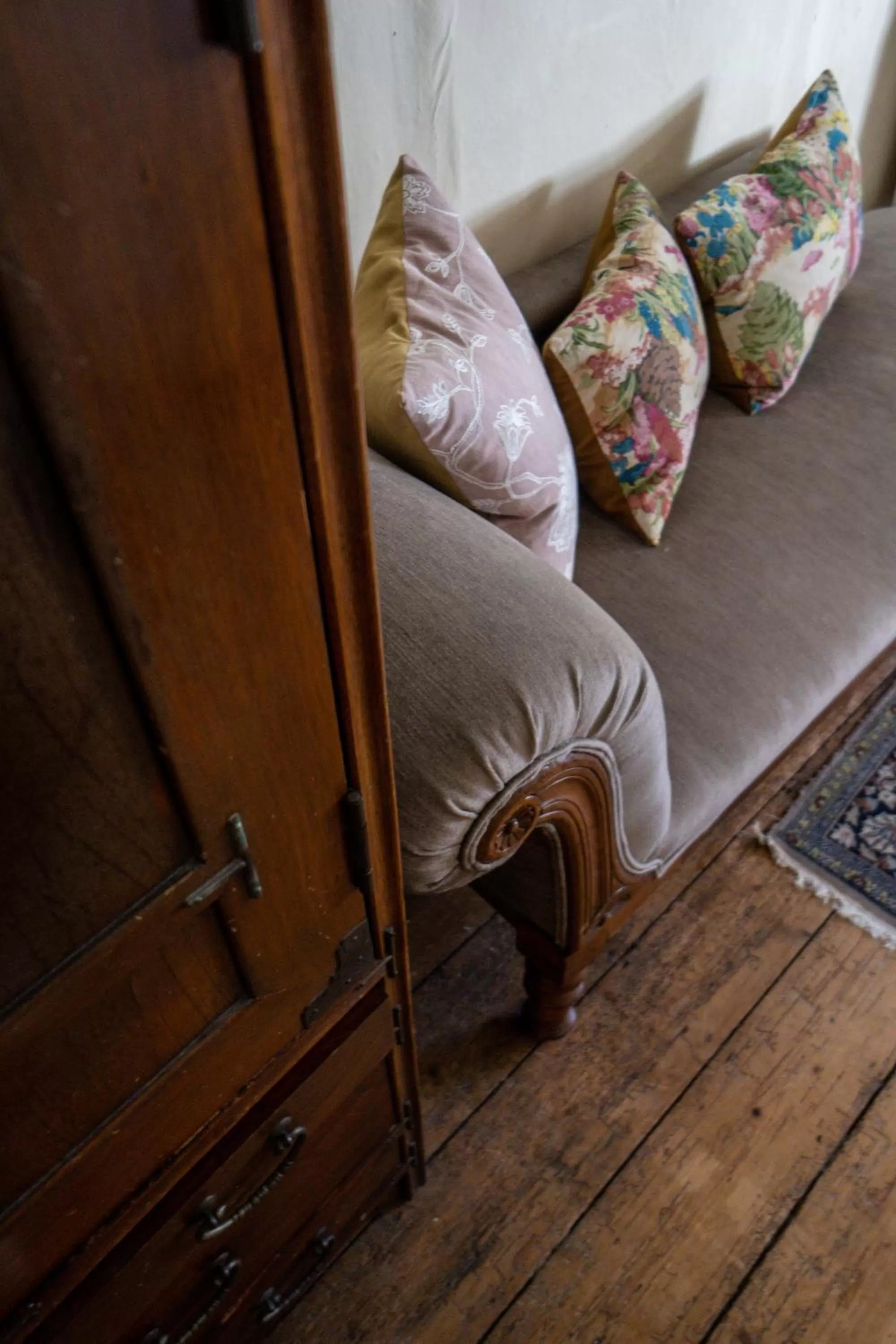 Bedroom, Seating Area in The House with Two Front Doors