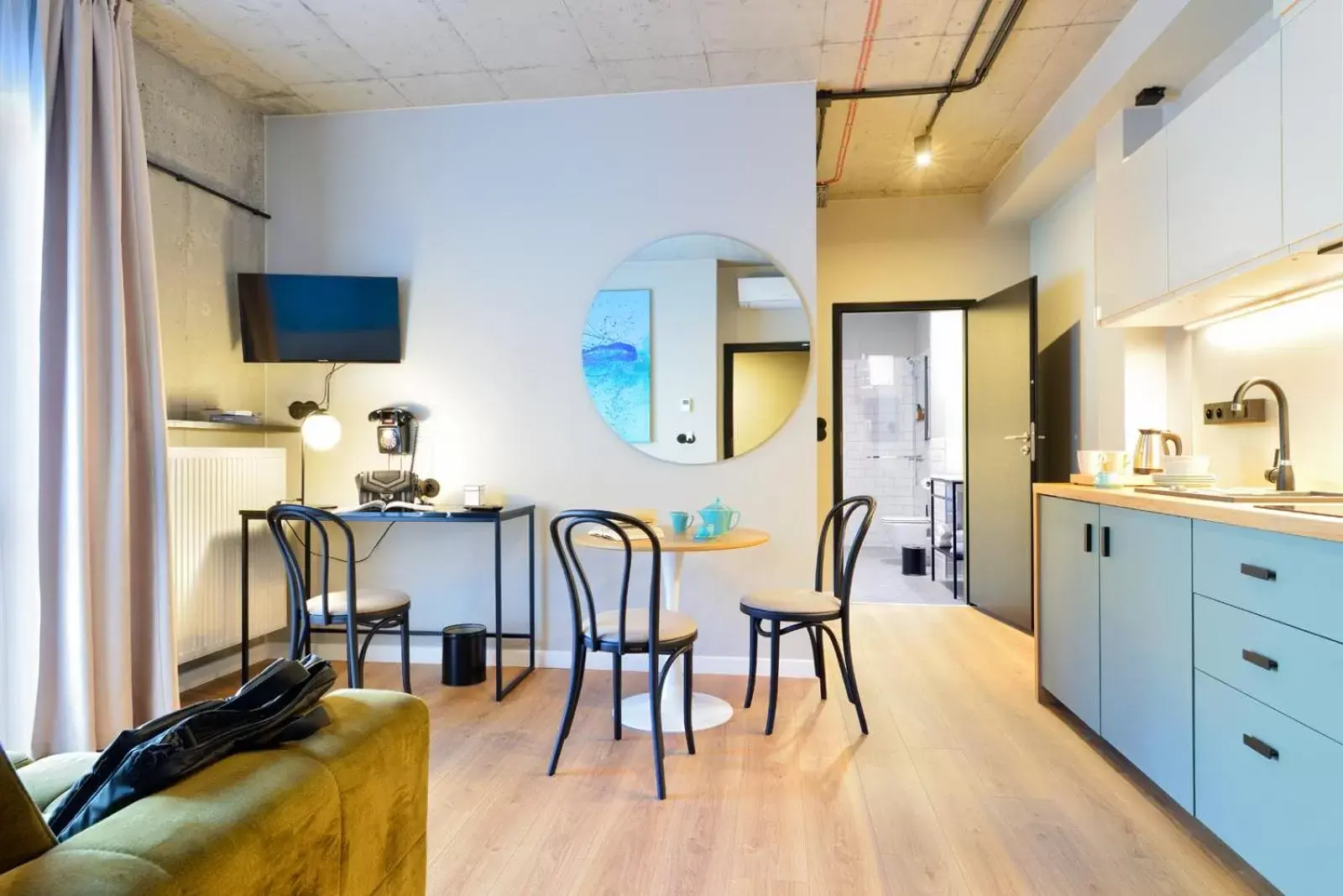 Two room studio with kitchen - FABRYKA building in ARCHE Dwór Uphagena Gdańsk Two room studio with kitchen - FABRYKA building in ARCHE Dwór Uphagena Gdańsk