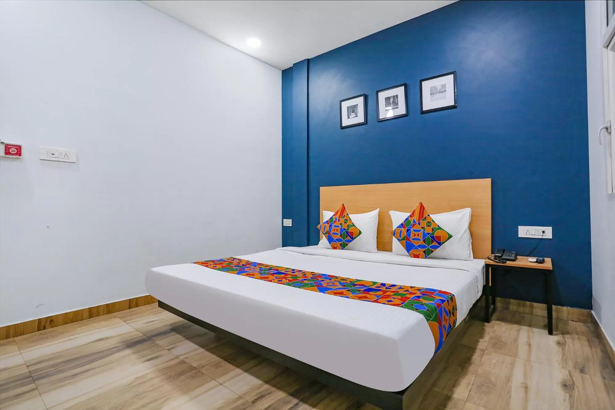 Bed in FabHotel F9 Peeragarhi