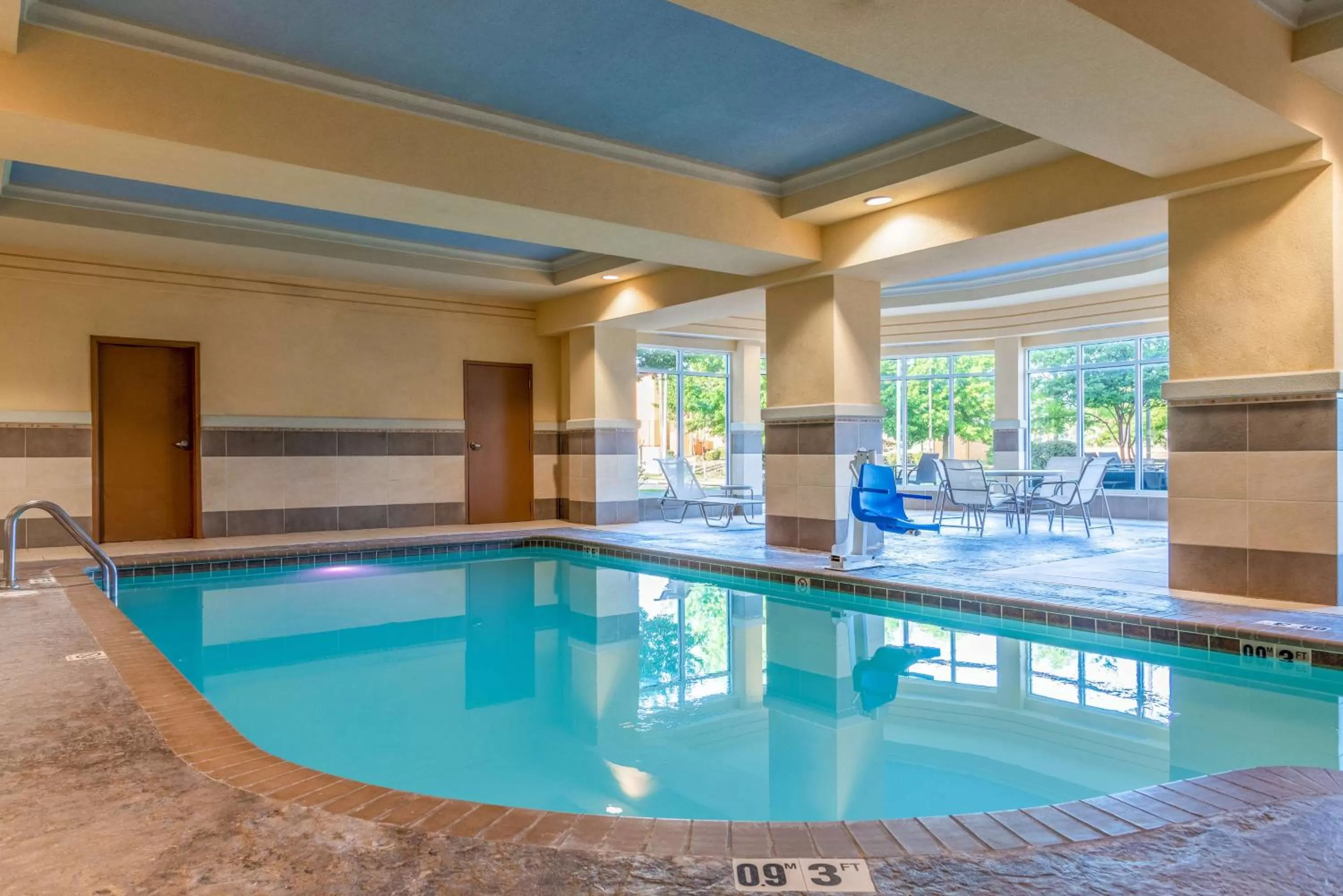 Pool view in Hilton Garden Inn North Little Rock