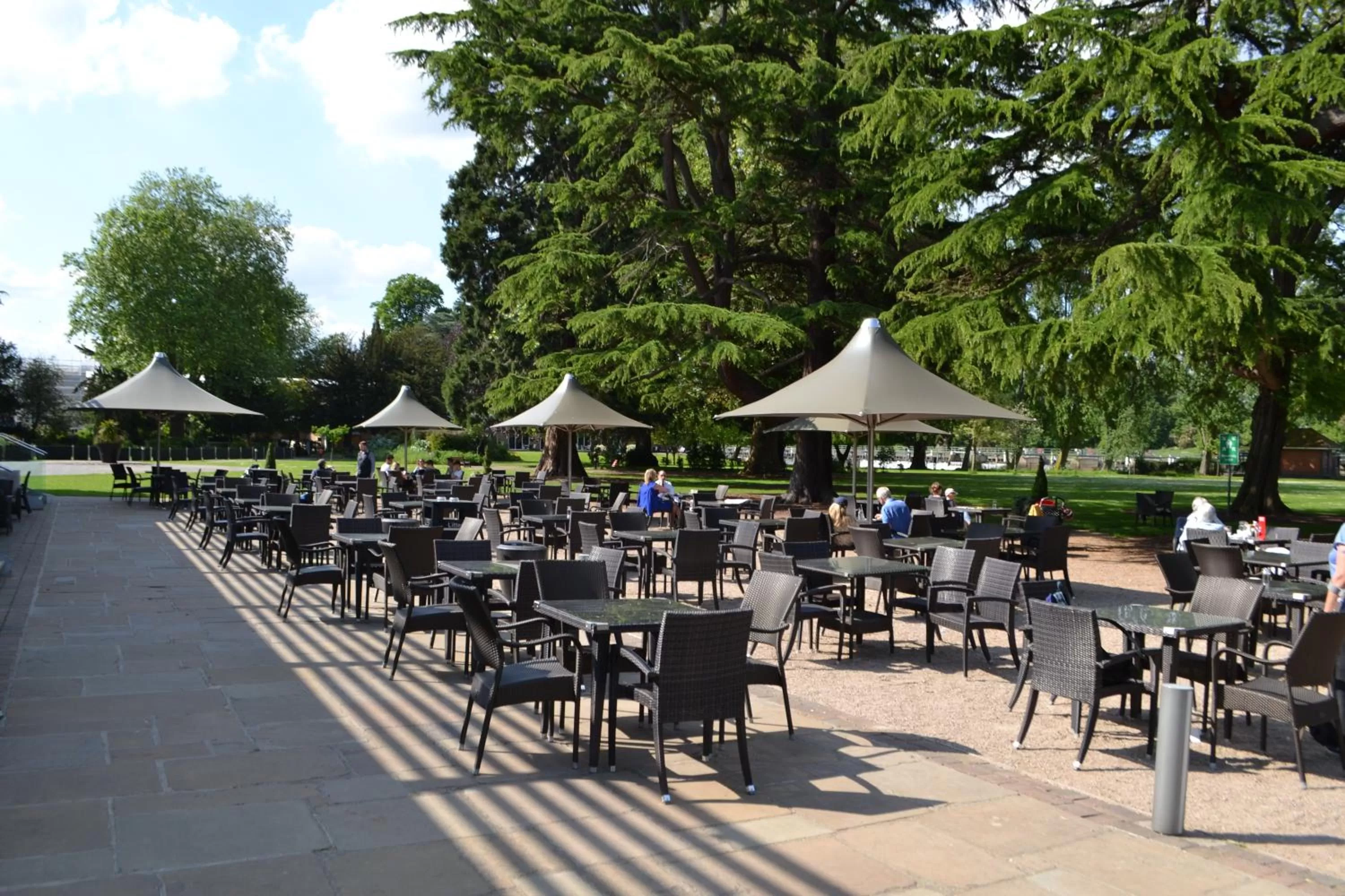 Patio in The Lensbury Resort