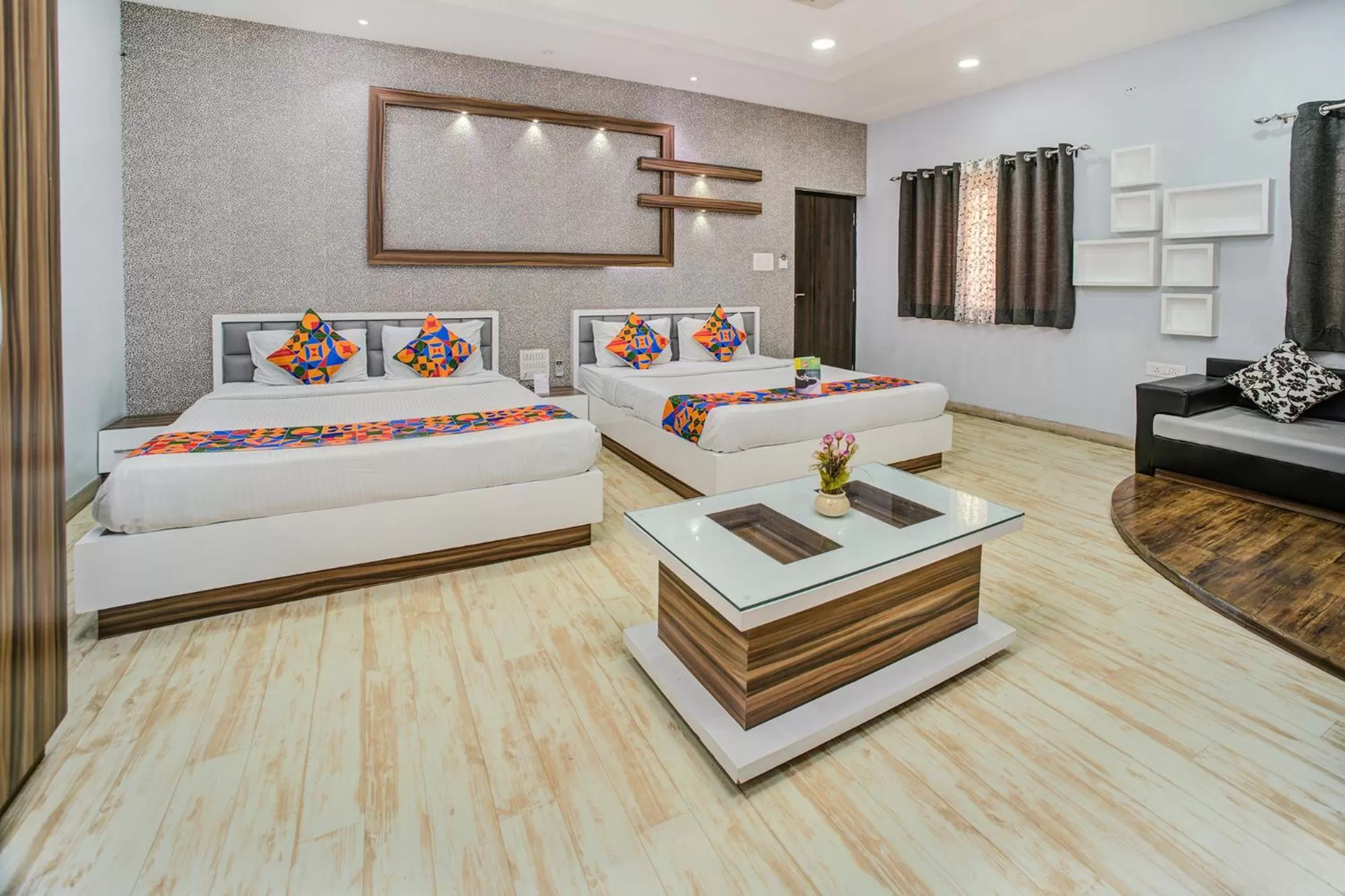 Bedroom, Bed in FabHotel Bee Town