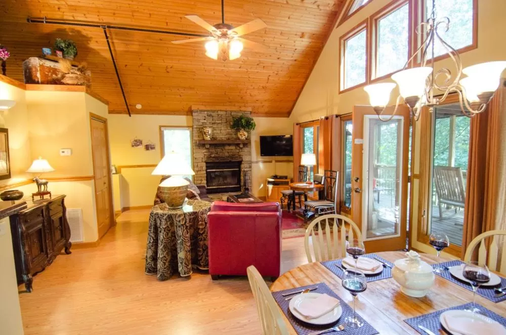 Living room in Asheville Cabins of Willow Winds
