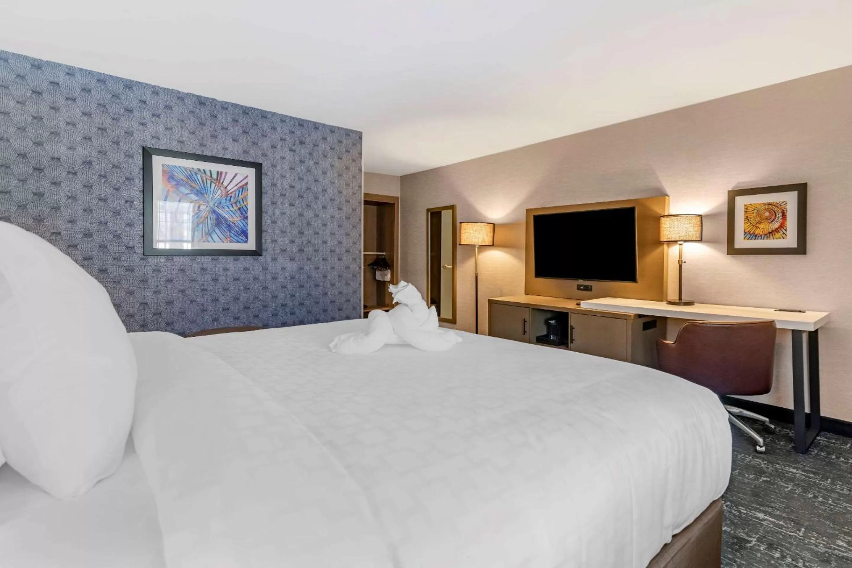 Photo of the whole room, Bed in Clarion Inn Nashua