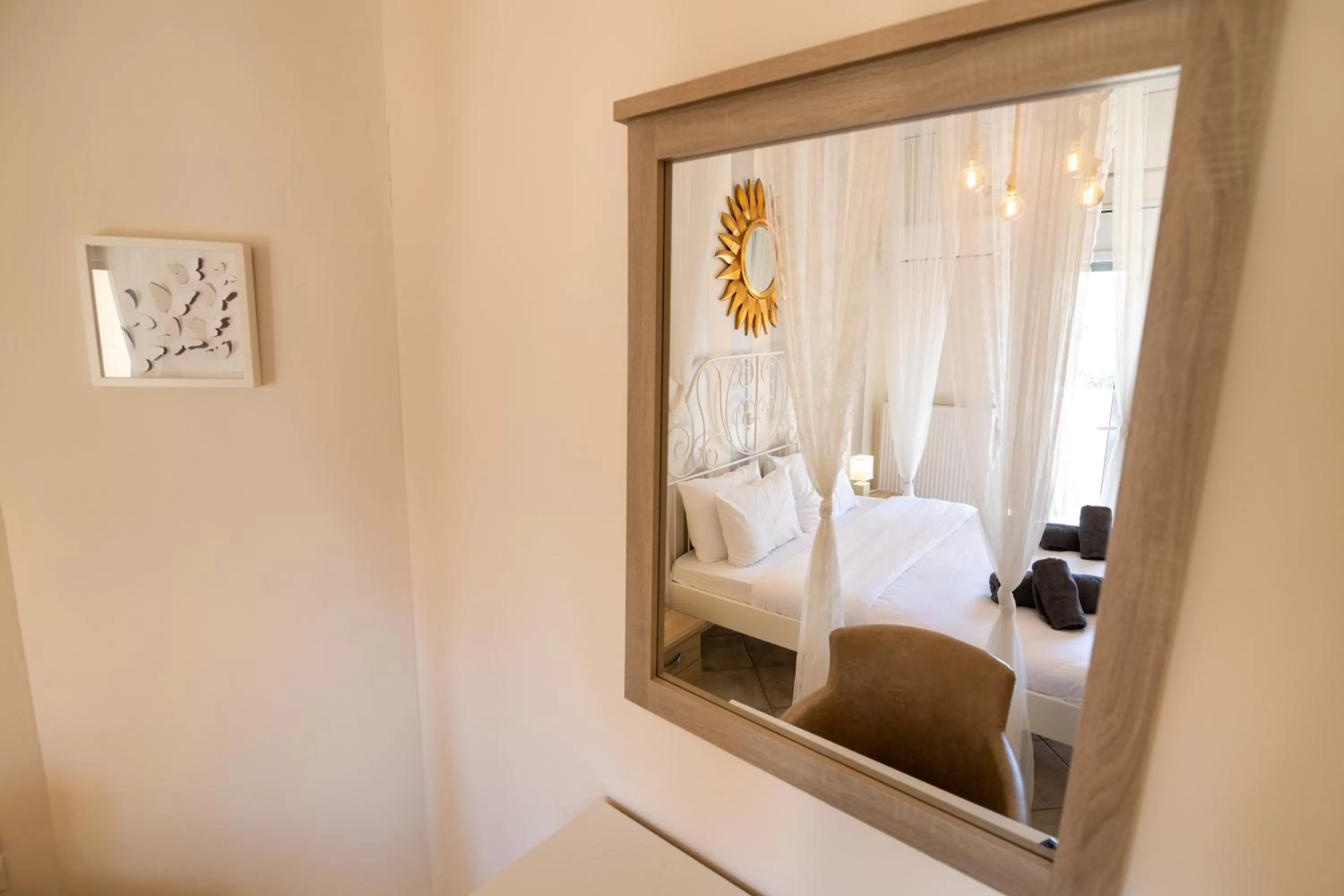 Bed in Votsalakia Hotel & Luxury Apartments