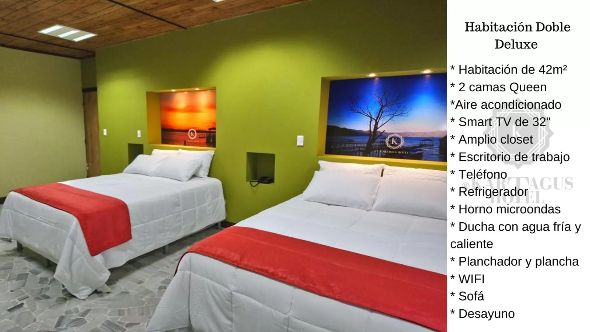 Bed in Kartagus Hotel