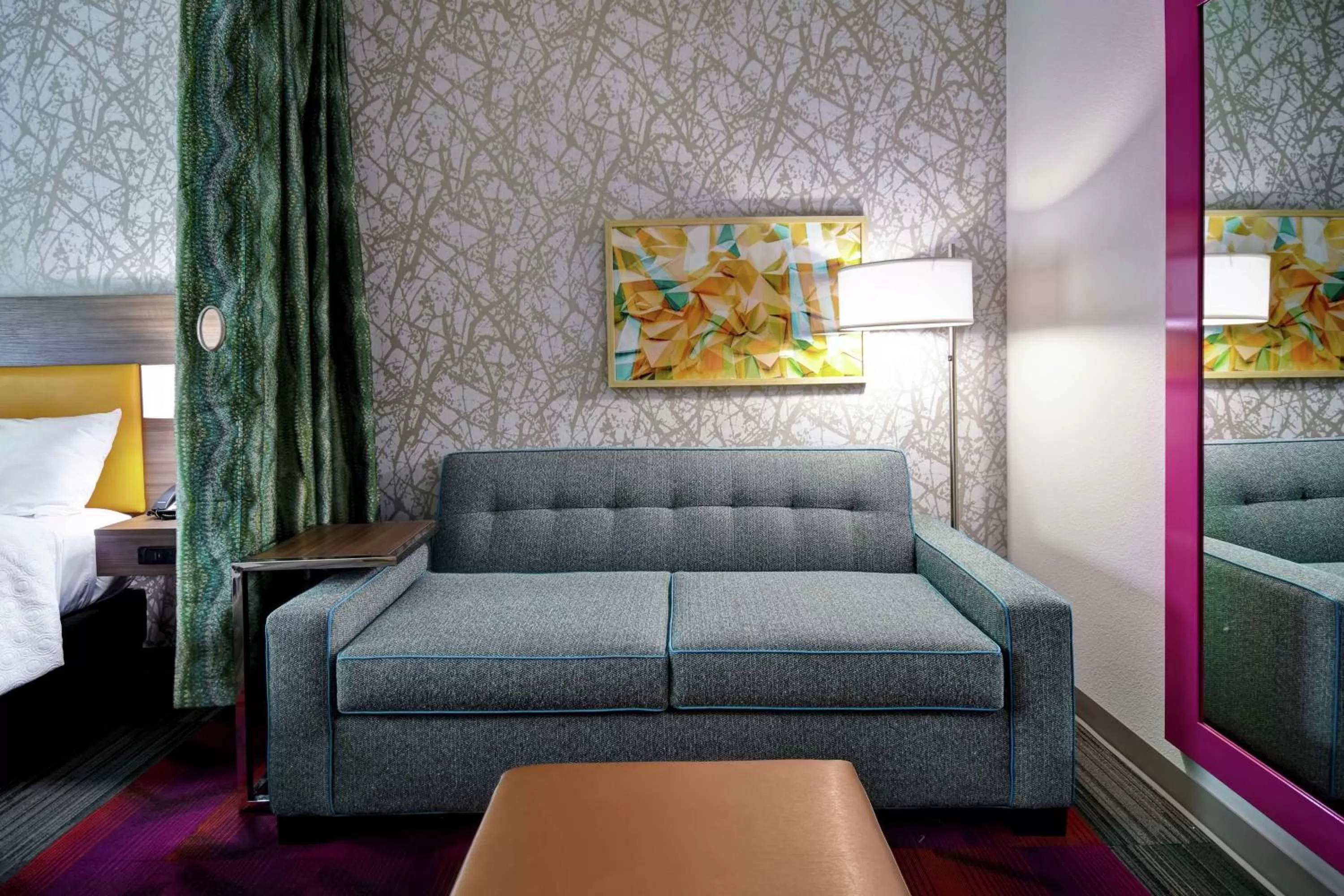 Living room, Bed in Home2 Suites By Hilton Fort Worth Fossil Creek