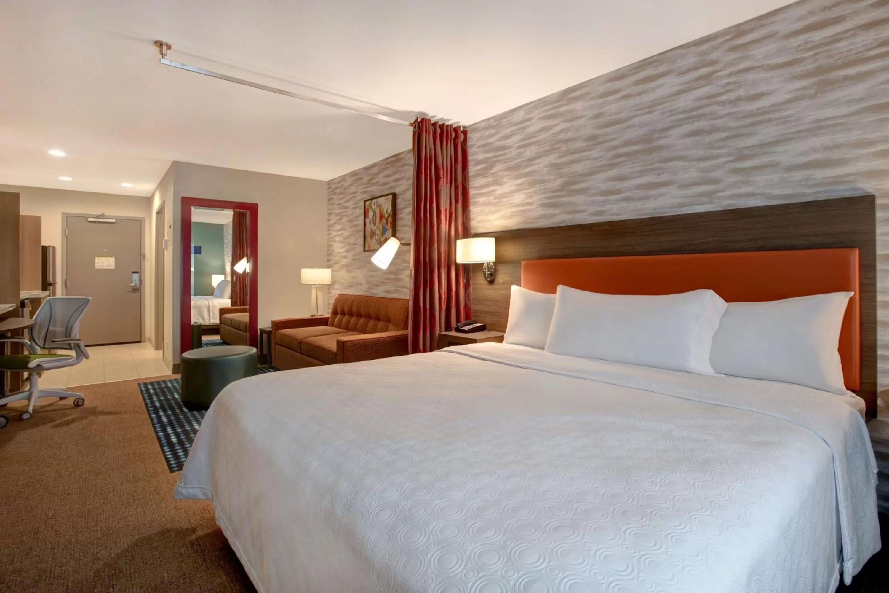 Bed in Home2 Suites By Hilton Loves Park Rockford