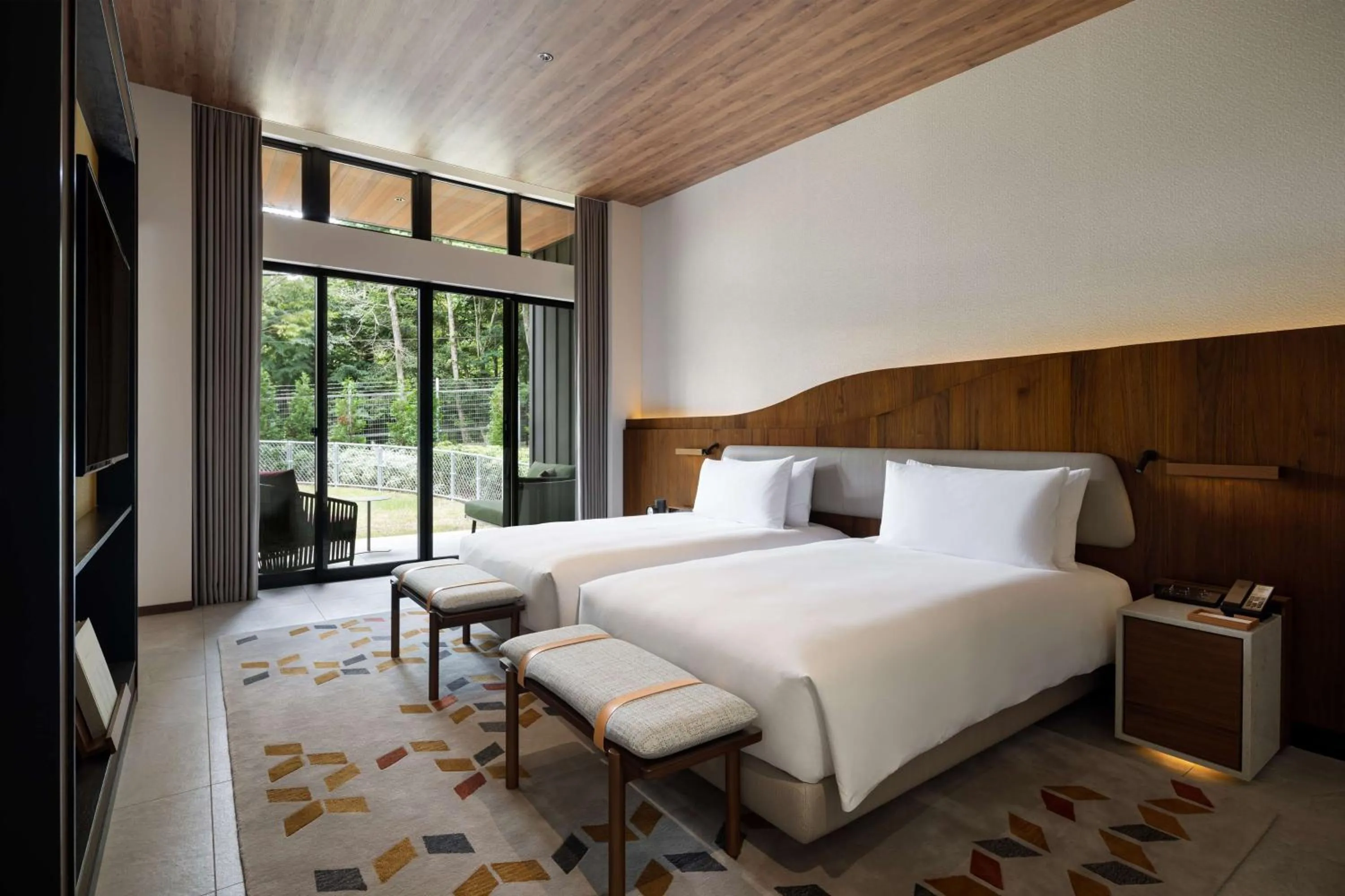 Photo of the whole room, Bed in Fuji Speedway Hotel, in The Unbound Collection by Hyatt