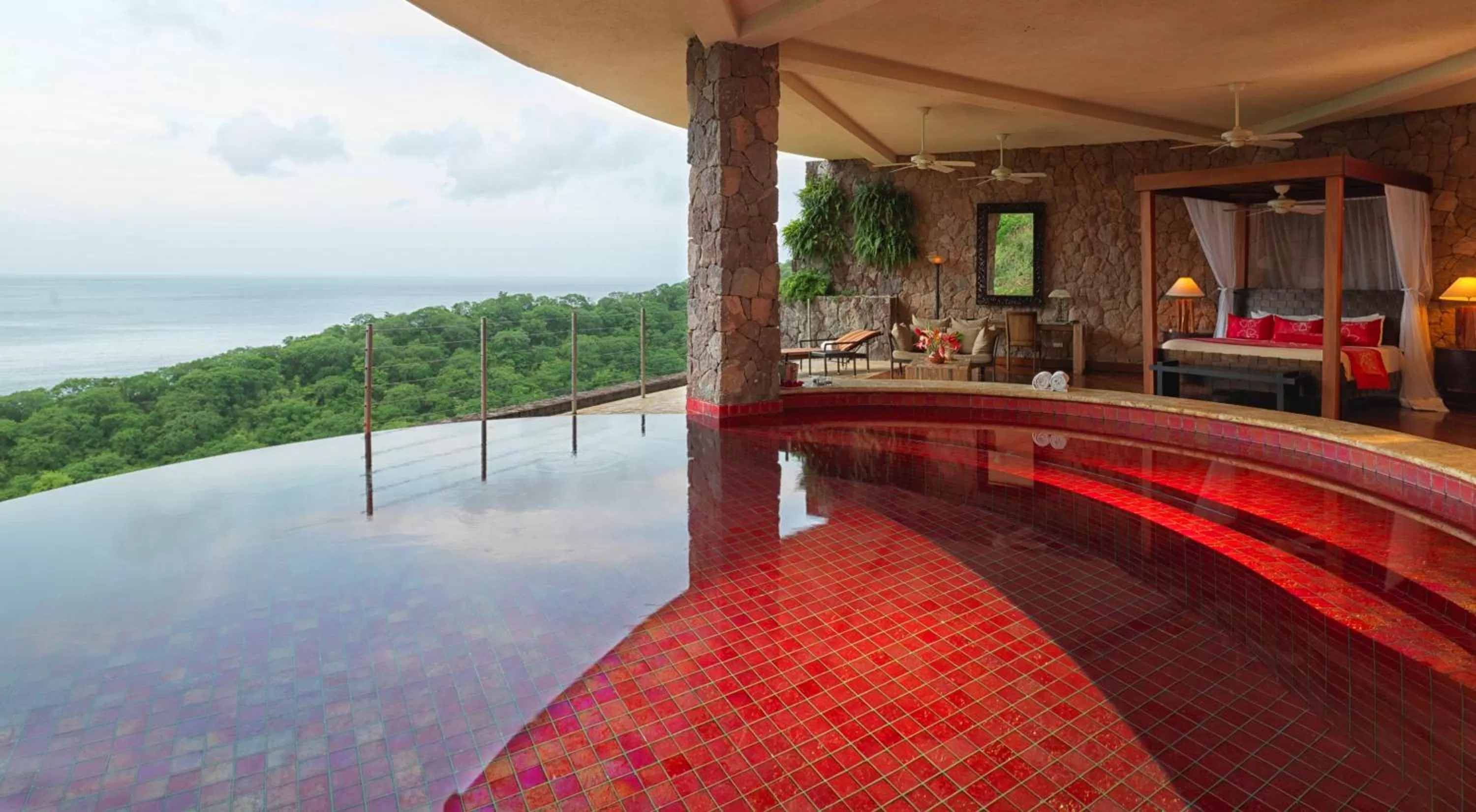 Pool view in Jade Mountain