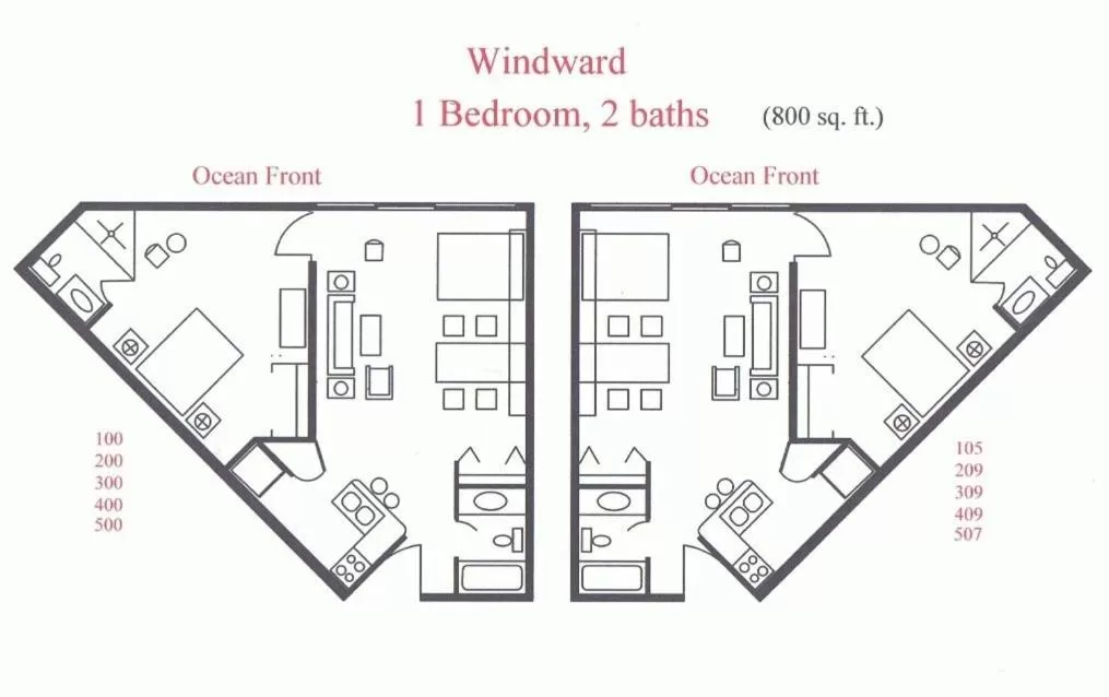 Floor plan in Sea Club IV Resort