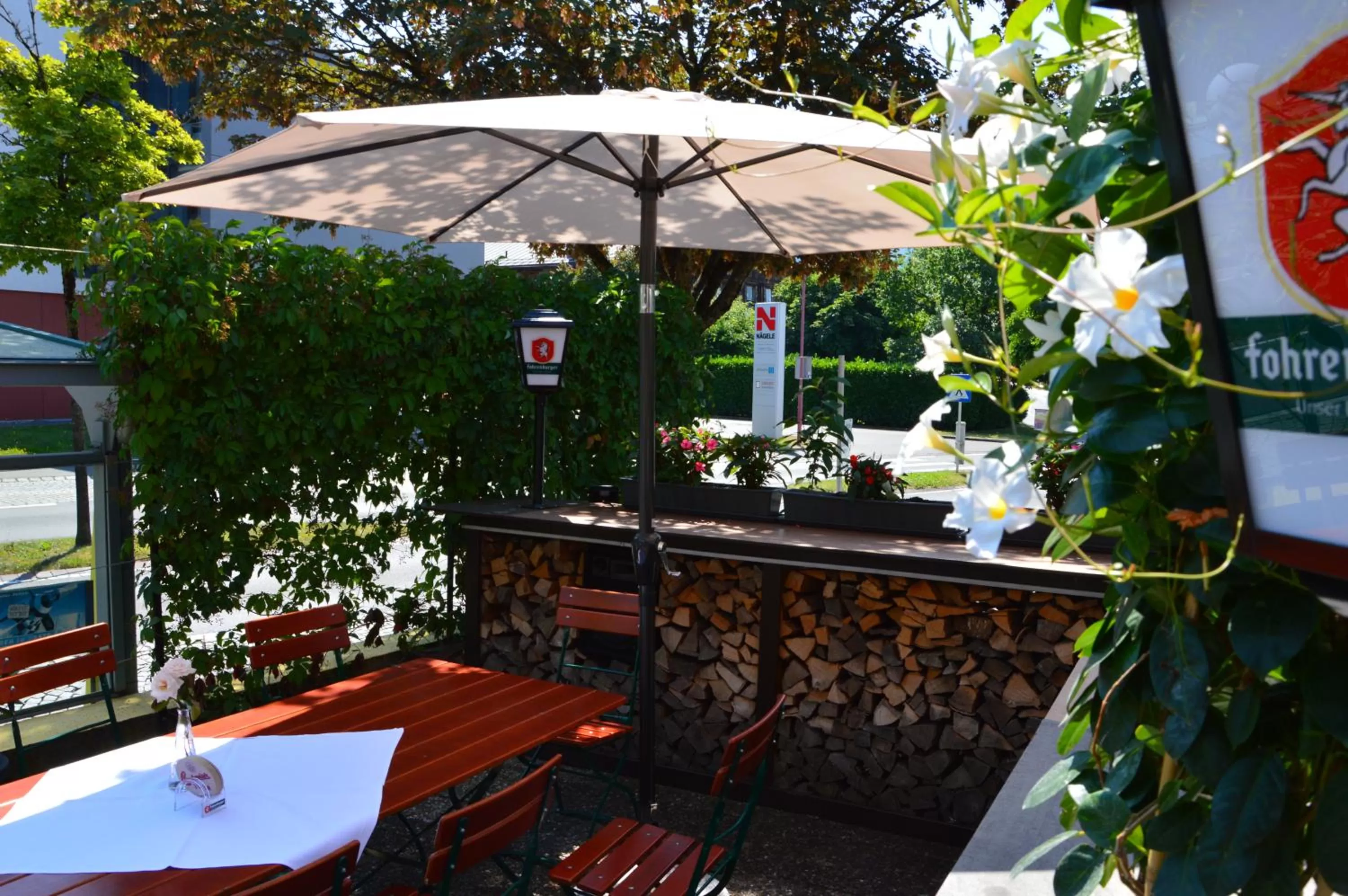 Patio in Hotel Pension Löwen in Sulz