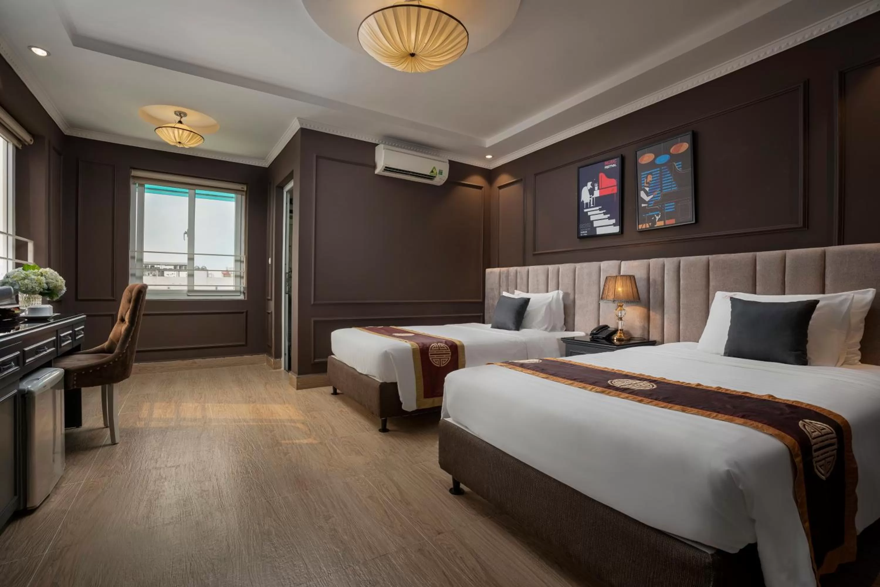 Bed in Hanoi Morning Hotel