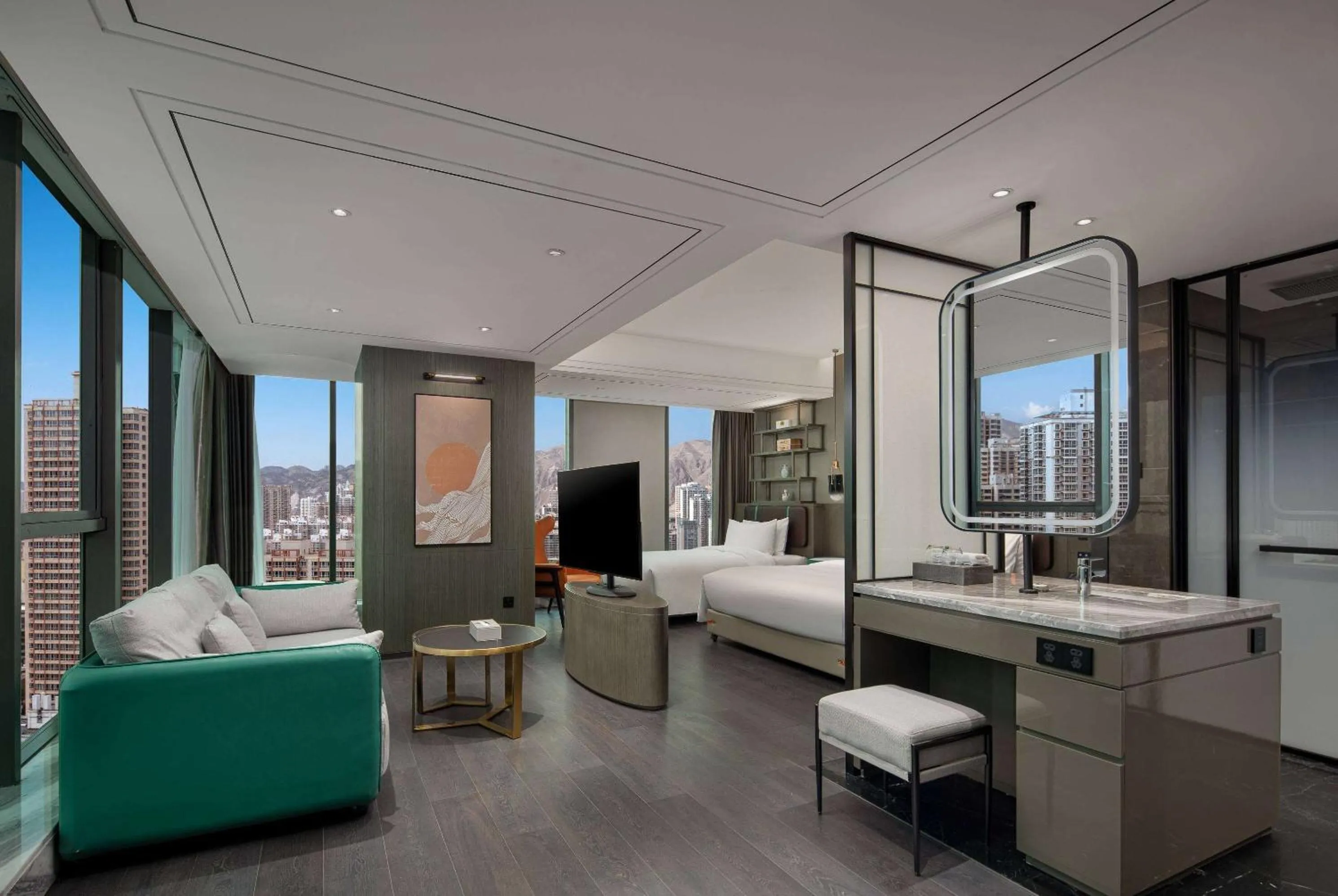 Photo of the whole room, Bed in Wyndham Garden Lanzhou West Railway Station