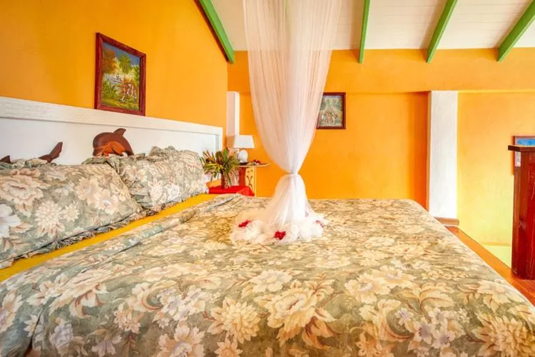 Bed in Villa Des Pitons