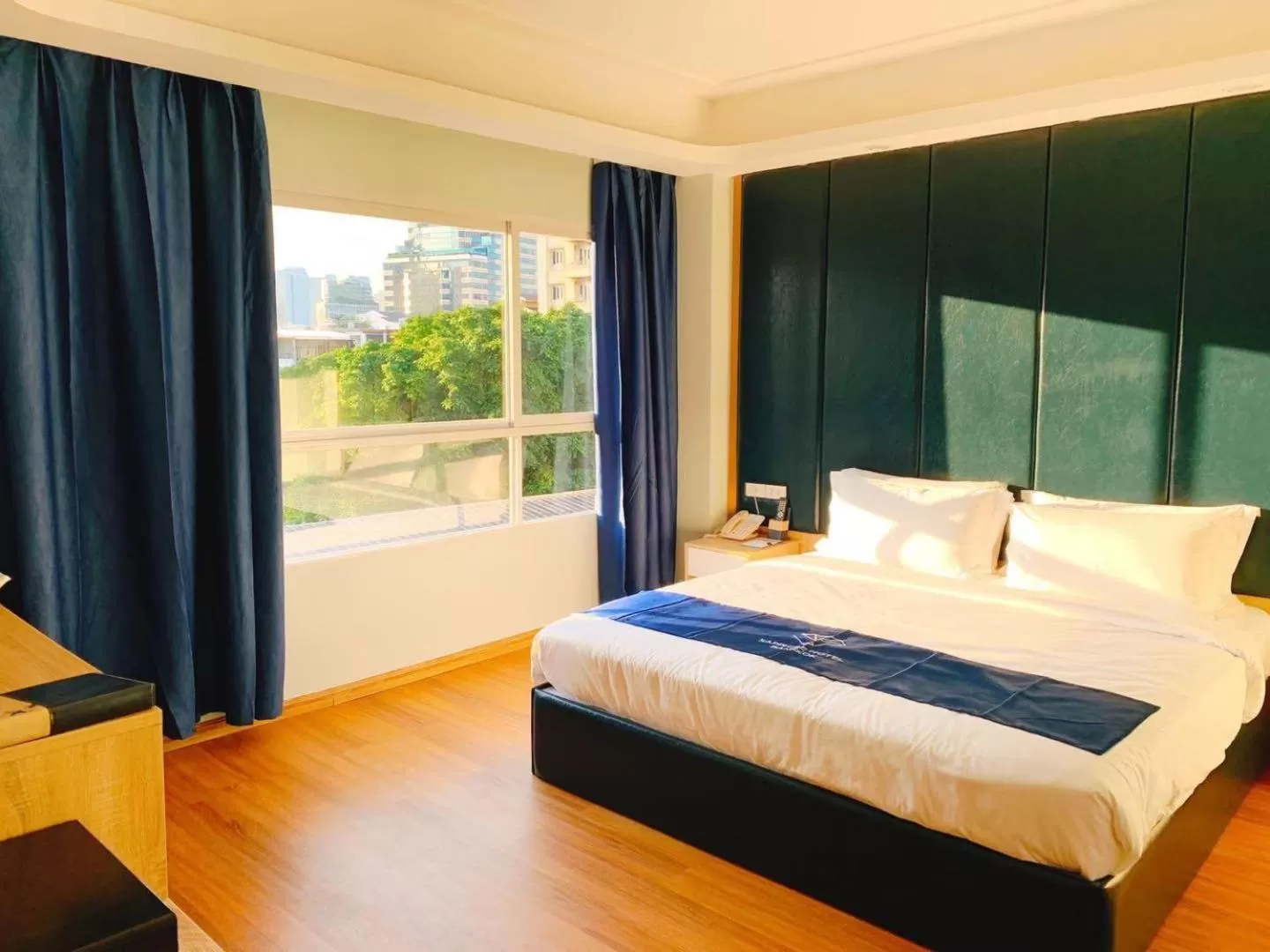 Bed in Sapphire Hotel Silom Bangkok