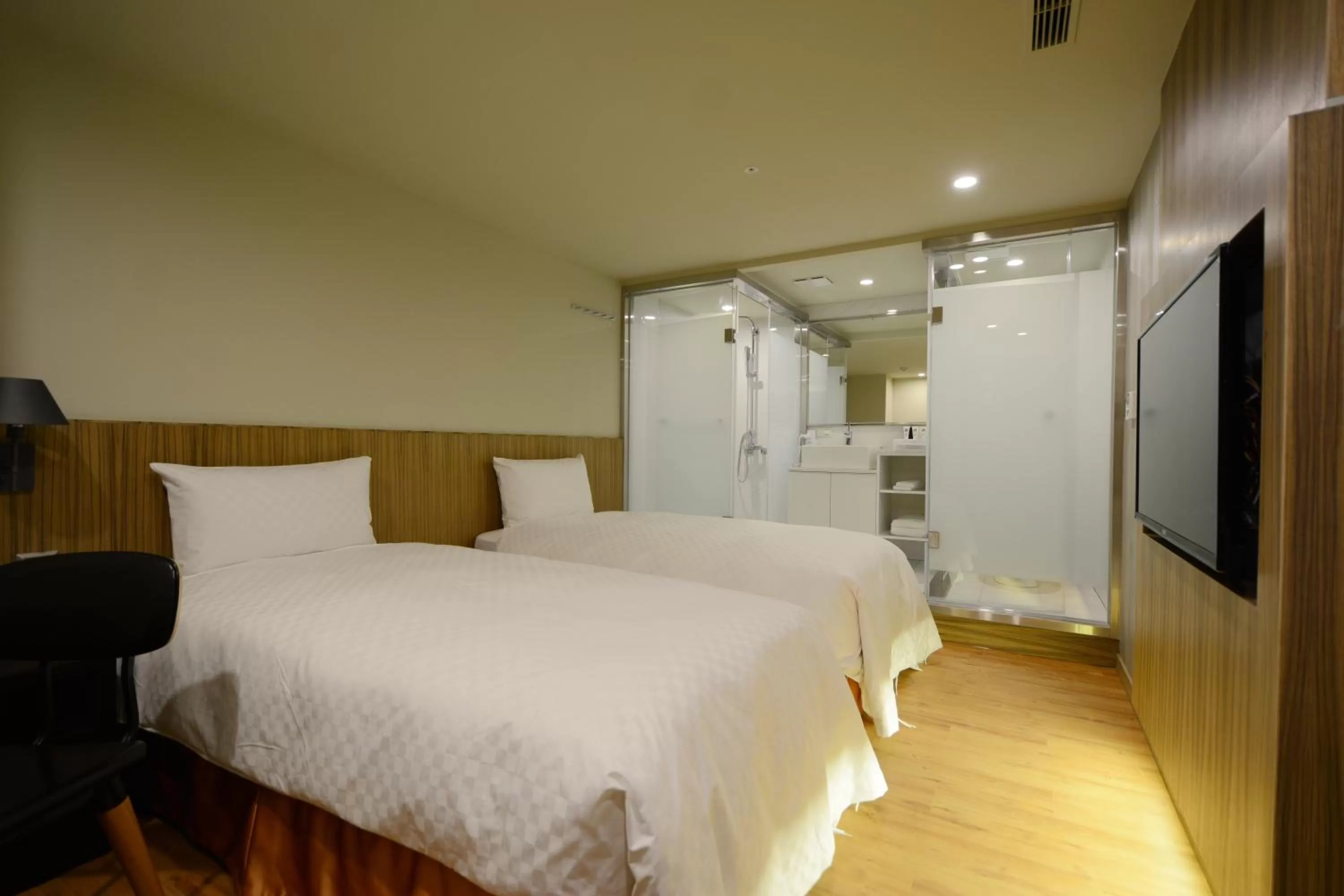 Decorative detail, Bed in Smile Inn - Taipei Main Station