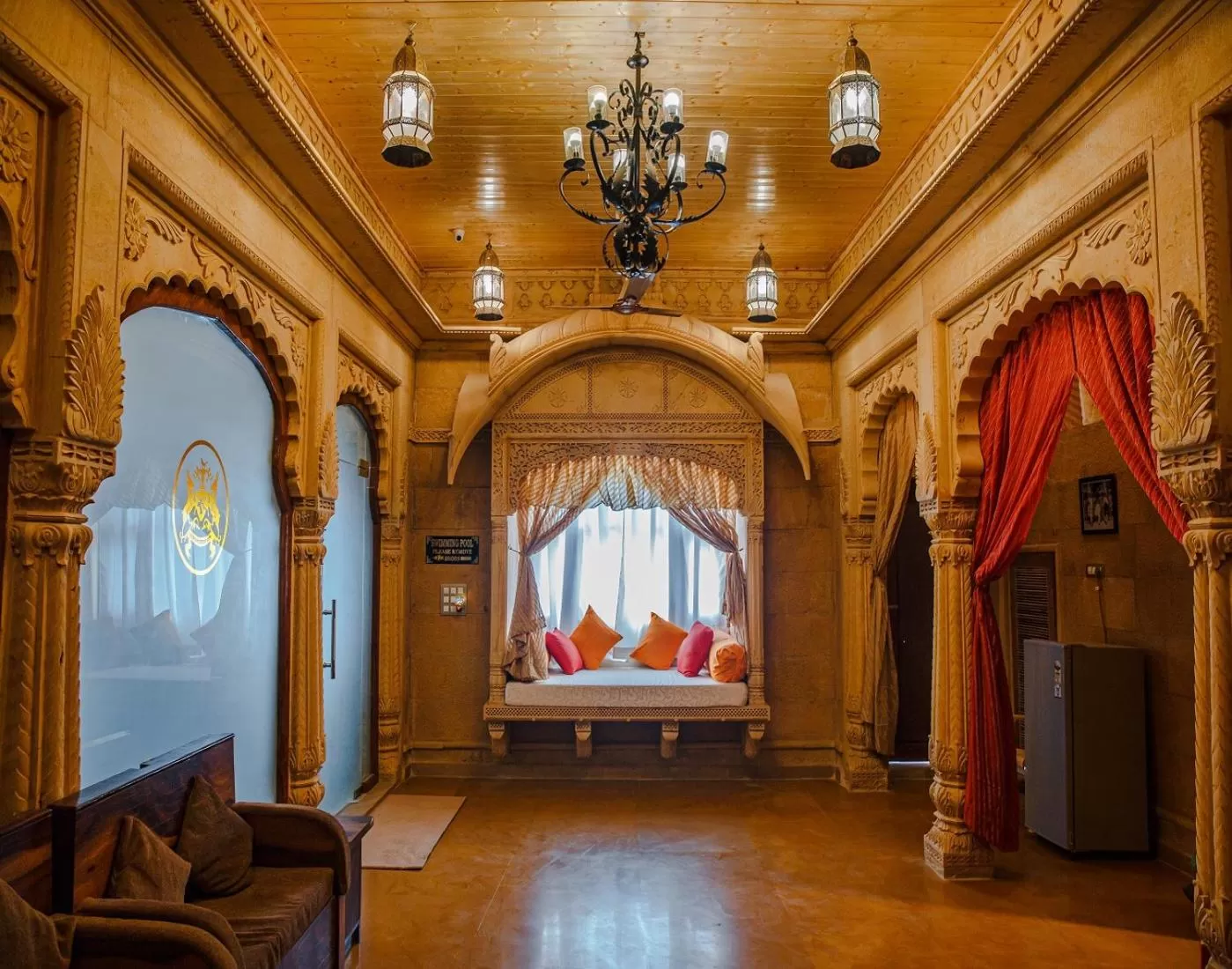 Lobby or reception, Bed in Hotel Lal Garh Fort And Palace