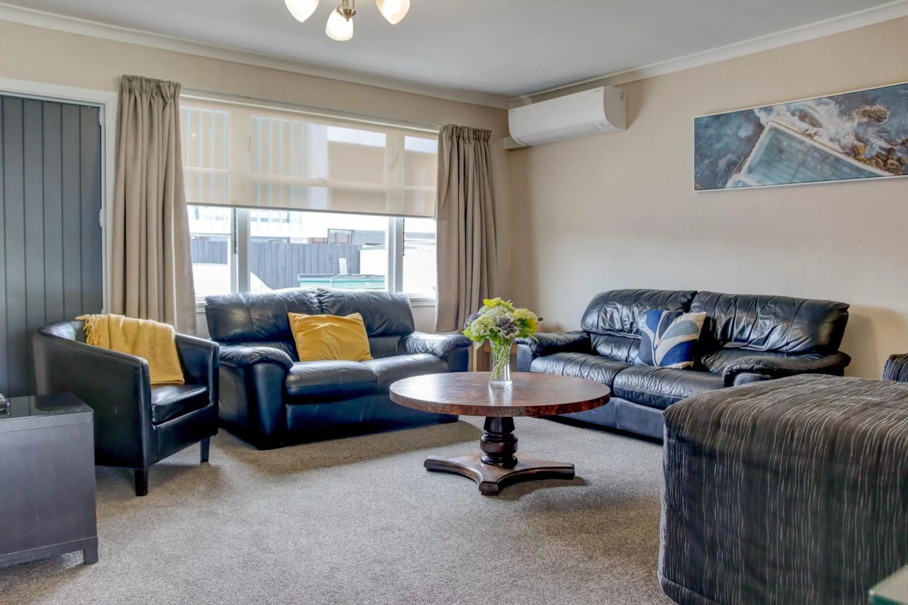 Seating area in Aztec Motel