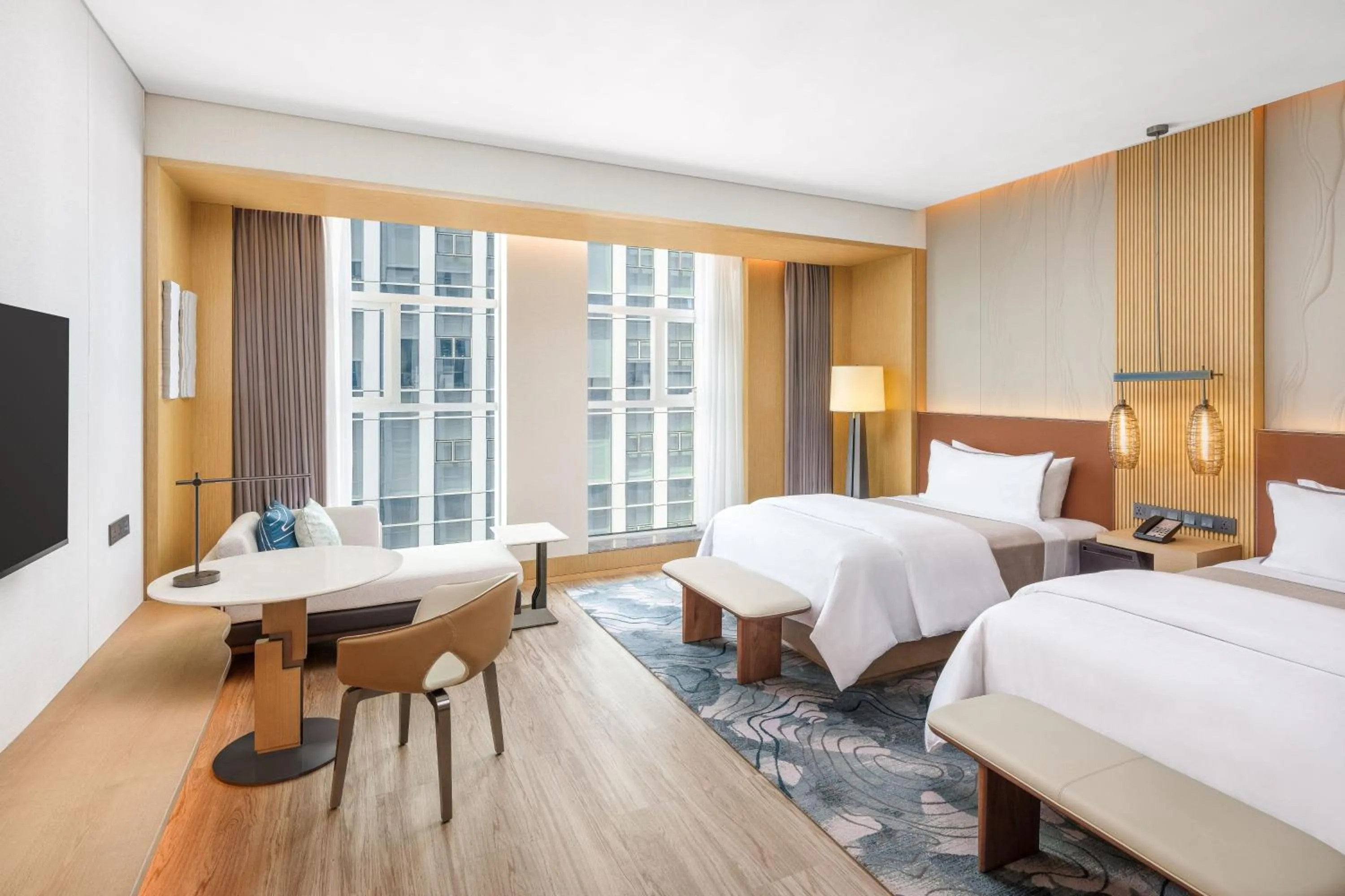 Photo of the whole room, Bed in The Westin Wuhan Hanyang