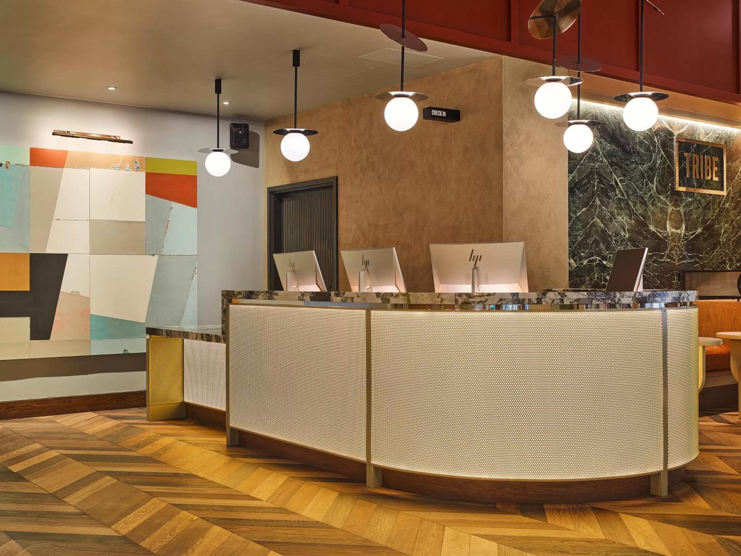 Lobby or reception in TRIBE London Canary Wharf