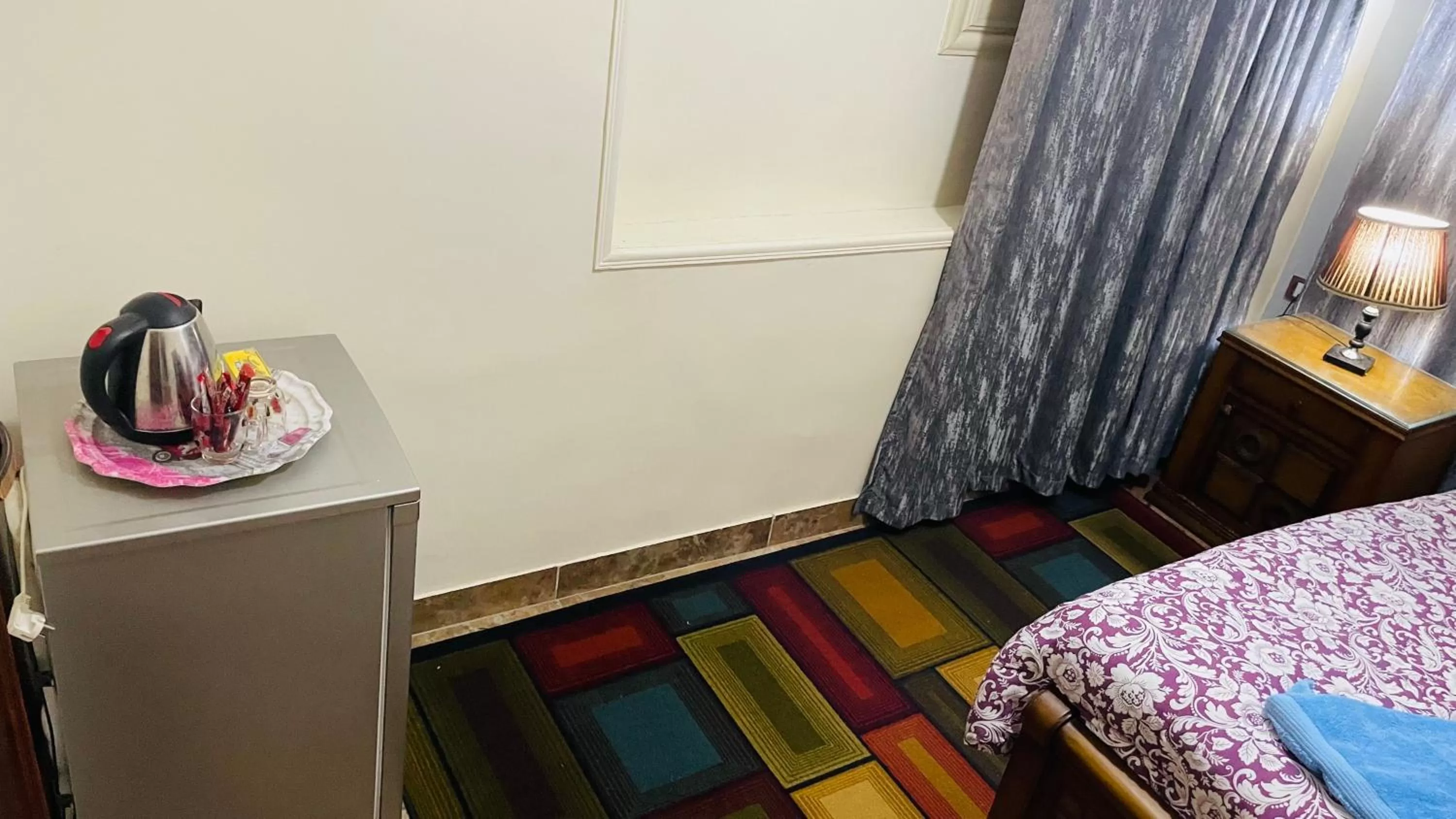 Sphinx palace pyramids view