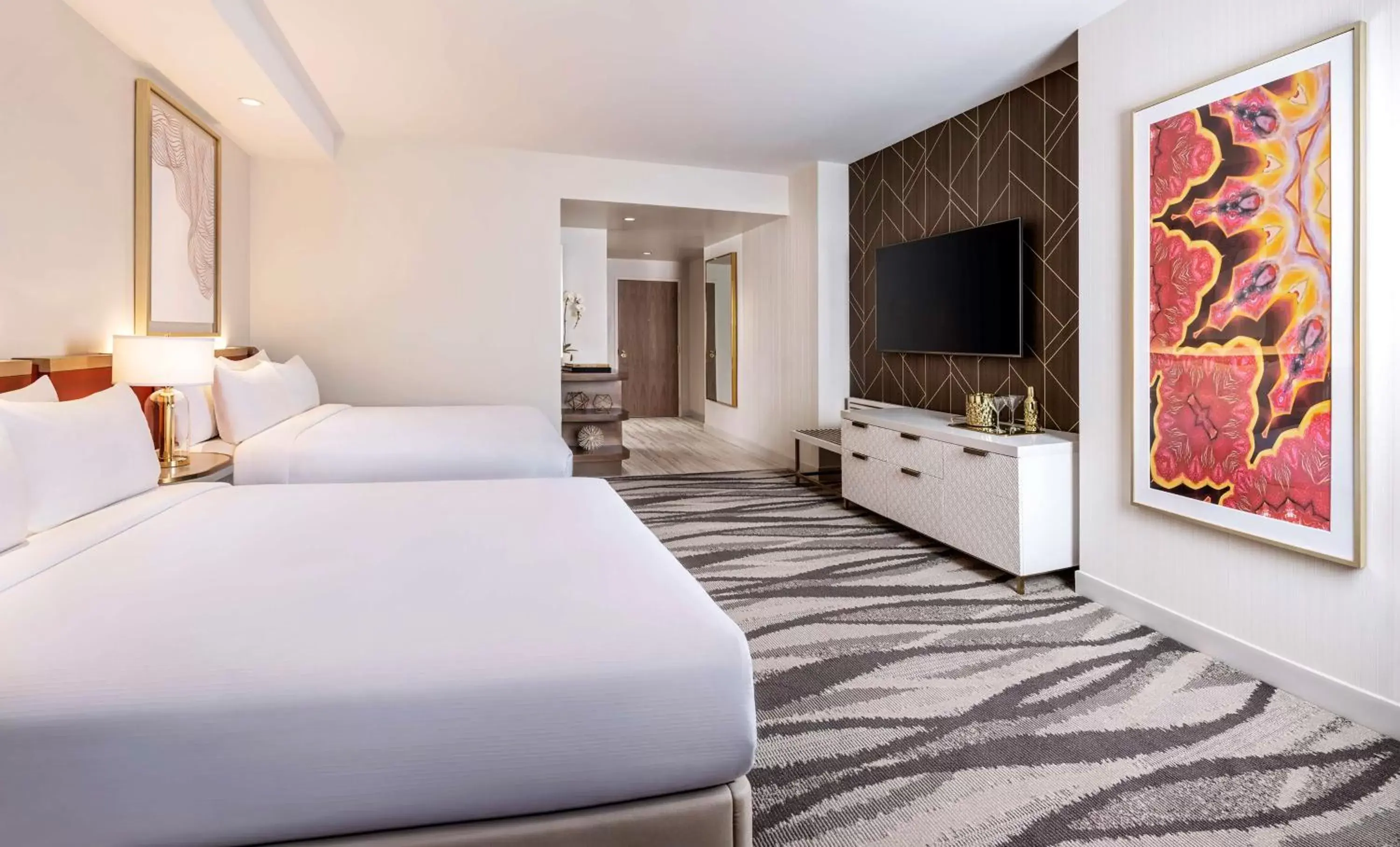 Premium Queen Room with Two Queen Beds in Conrad Las Vegas At Resorts World Premium Queen Room with Two Queen Beds in Conrad Las Vegas At Resorts World