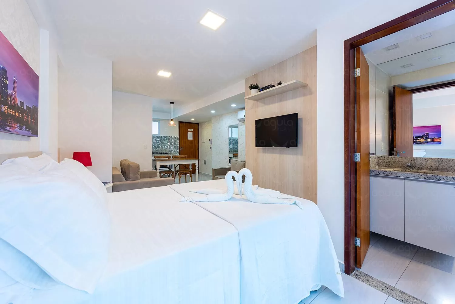 Bed in Águia Flats Pousada