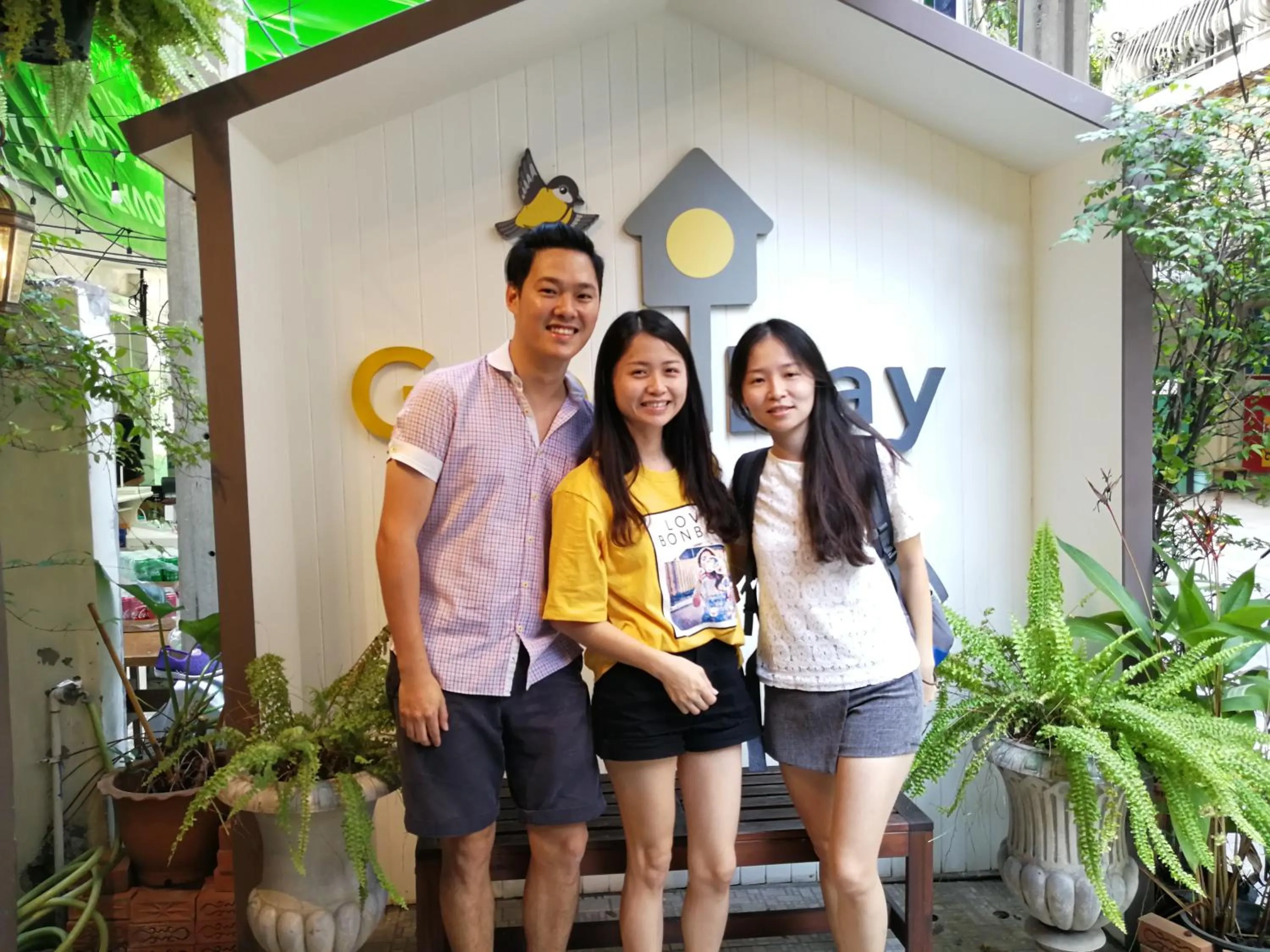 group of guests in Good Day Hostel