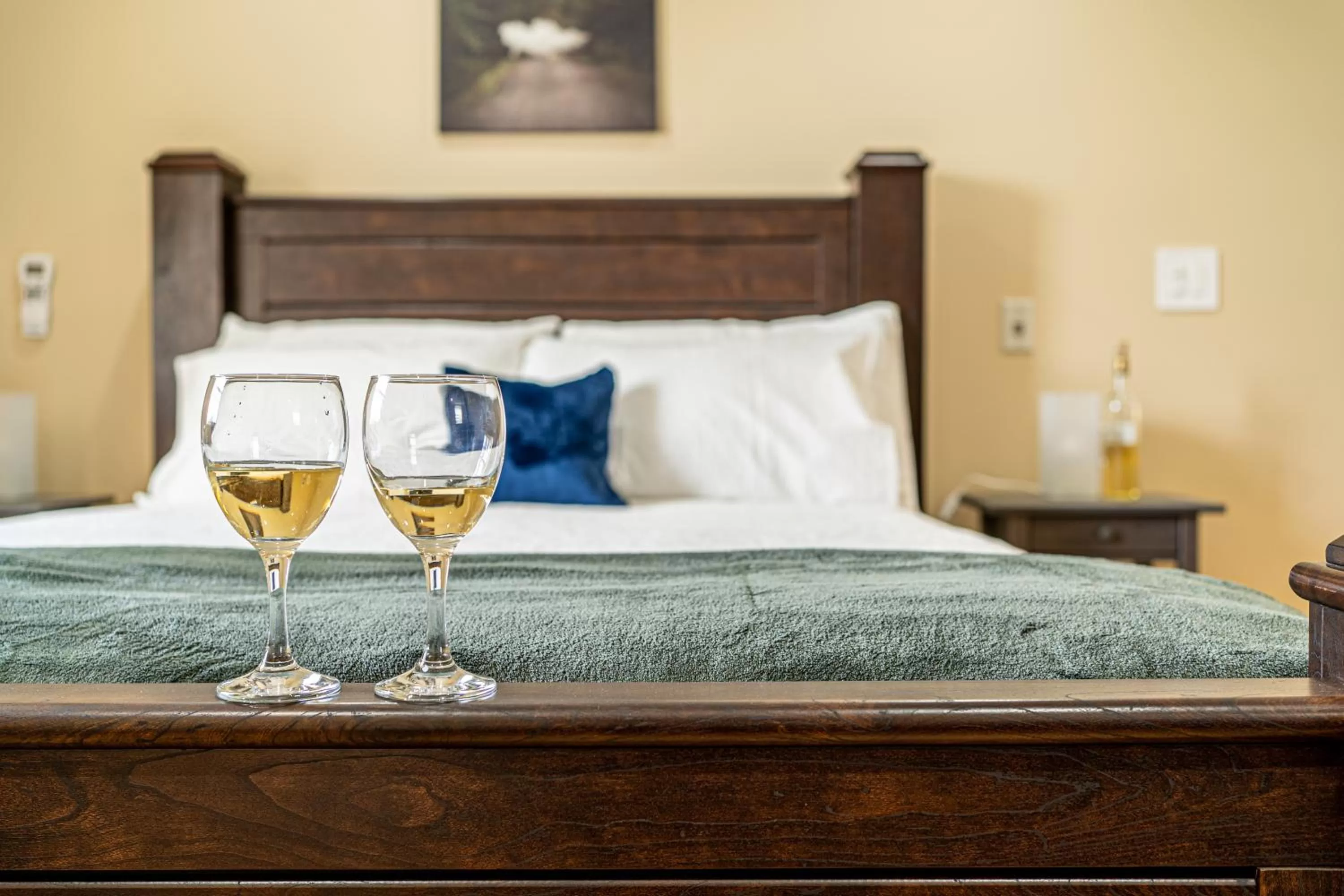 Bed in Riverside Inn