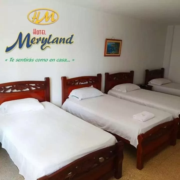 Bed in Hotel Meryland