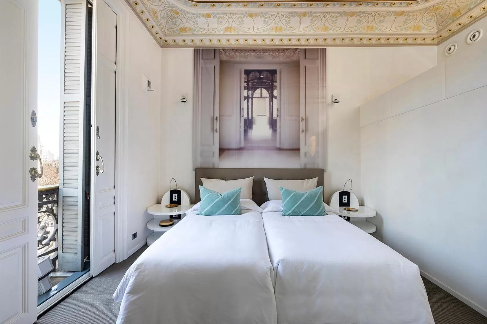 Bed in El Palauet Modernist Suites Barcelona