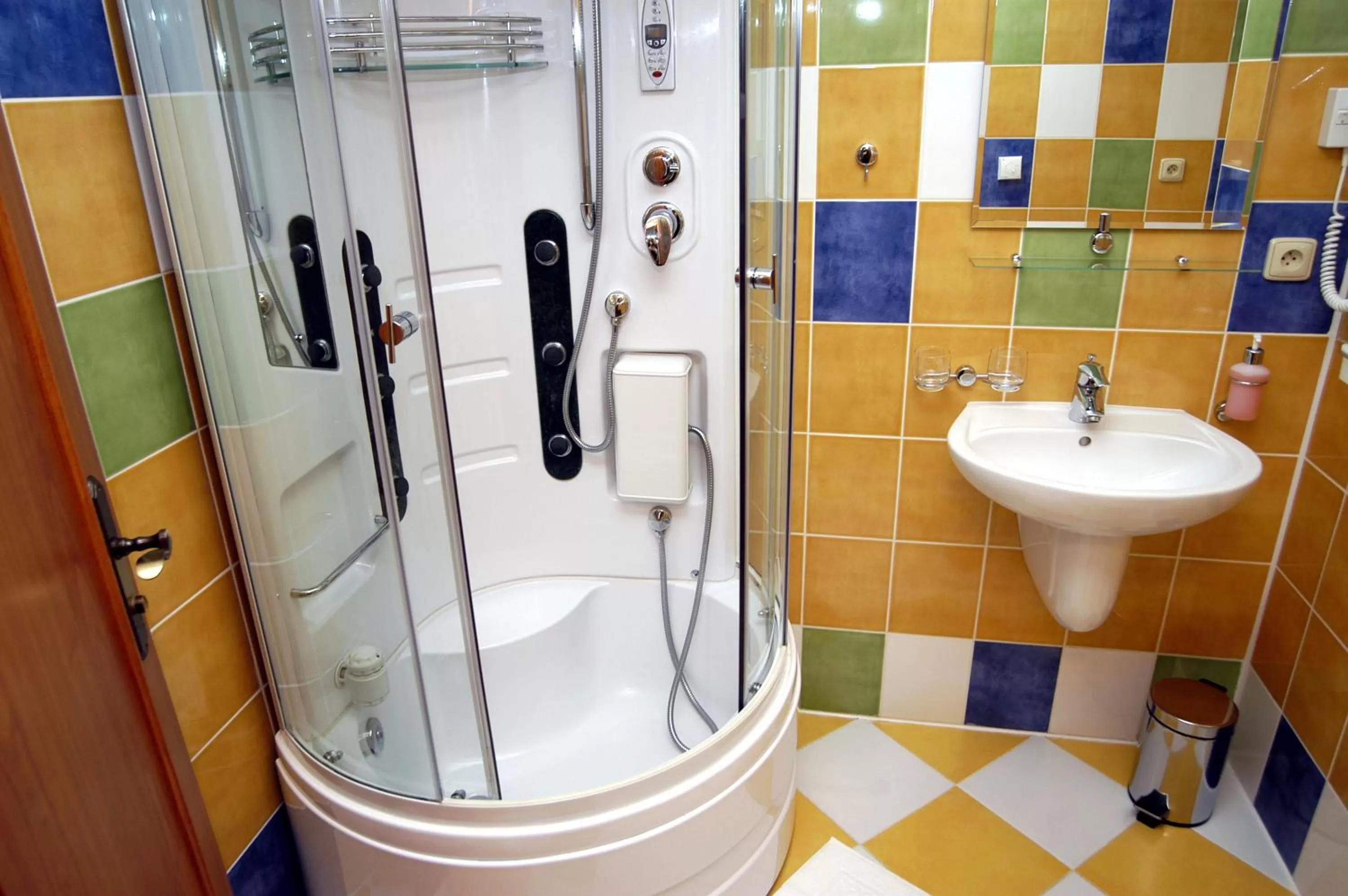 Shower, Bathroom in Hotel Loucky